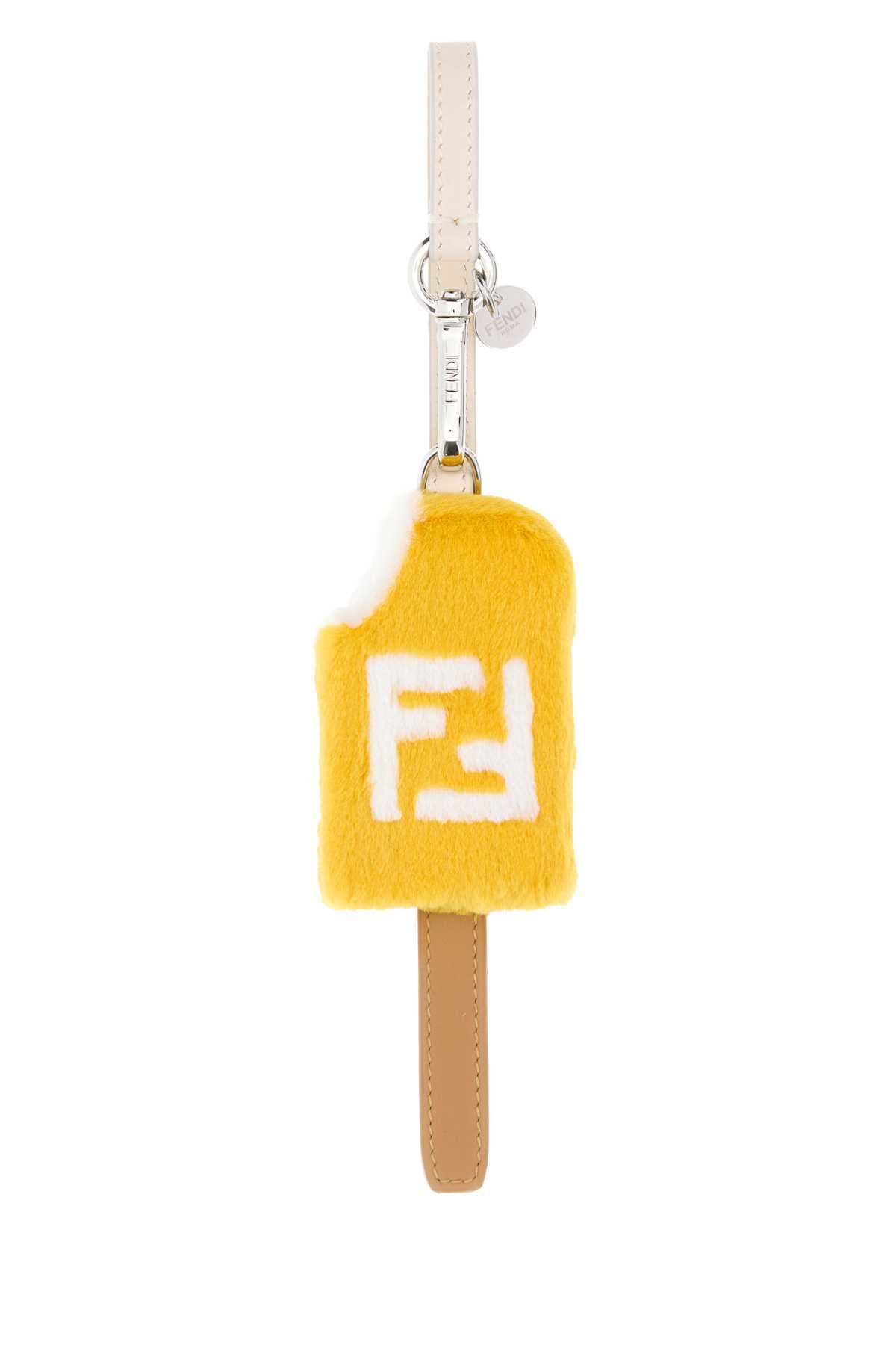 Multicolor shearling and fur Gelato bag charm