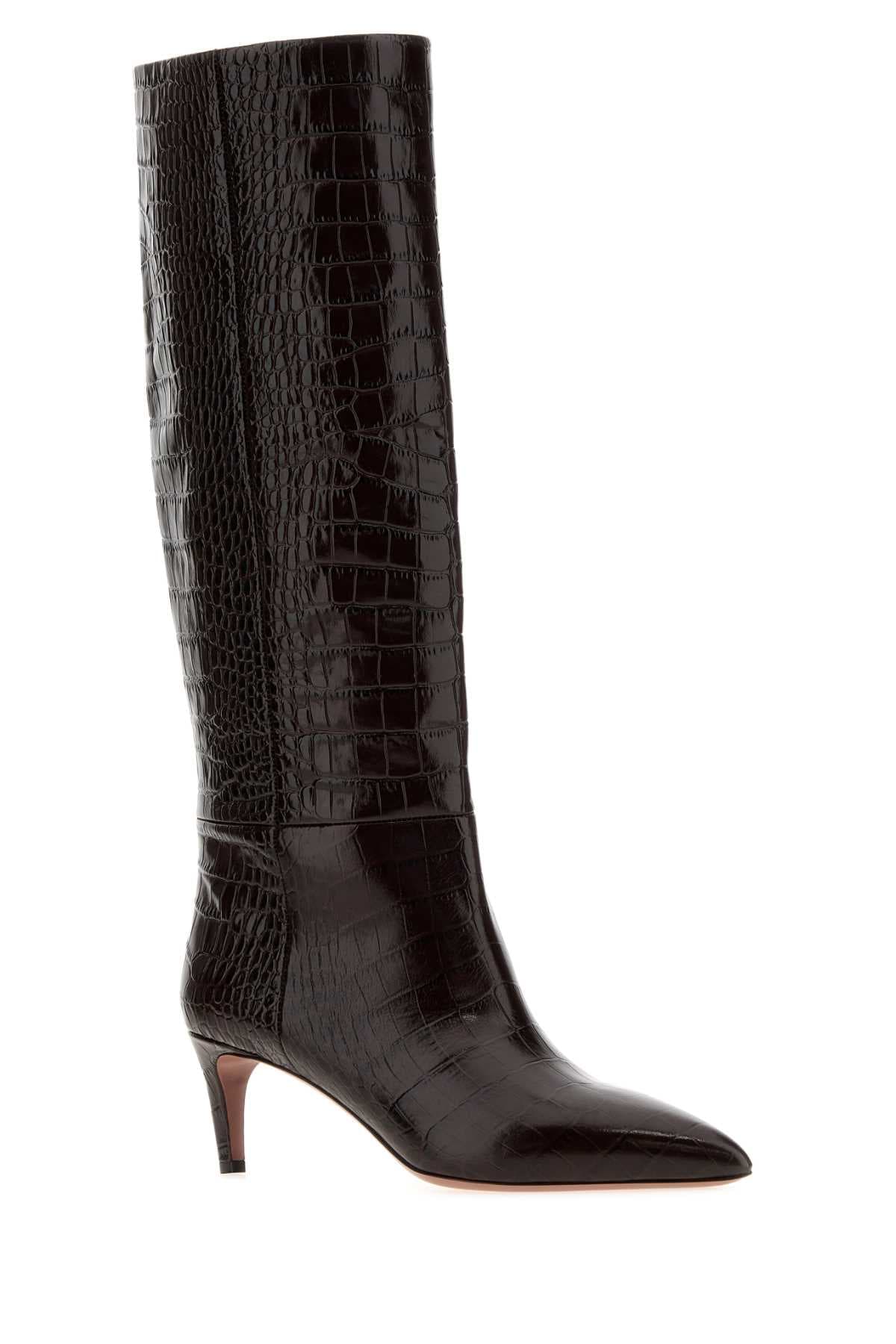 Chocolate leather boots - мініатюра 2