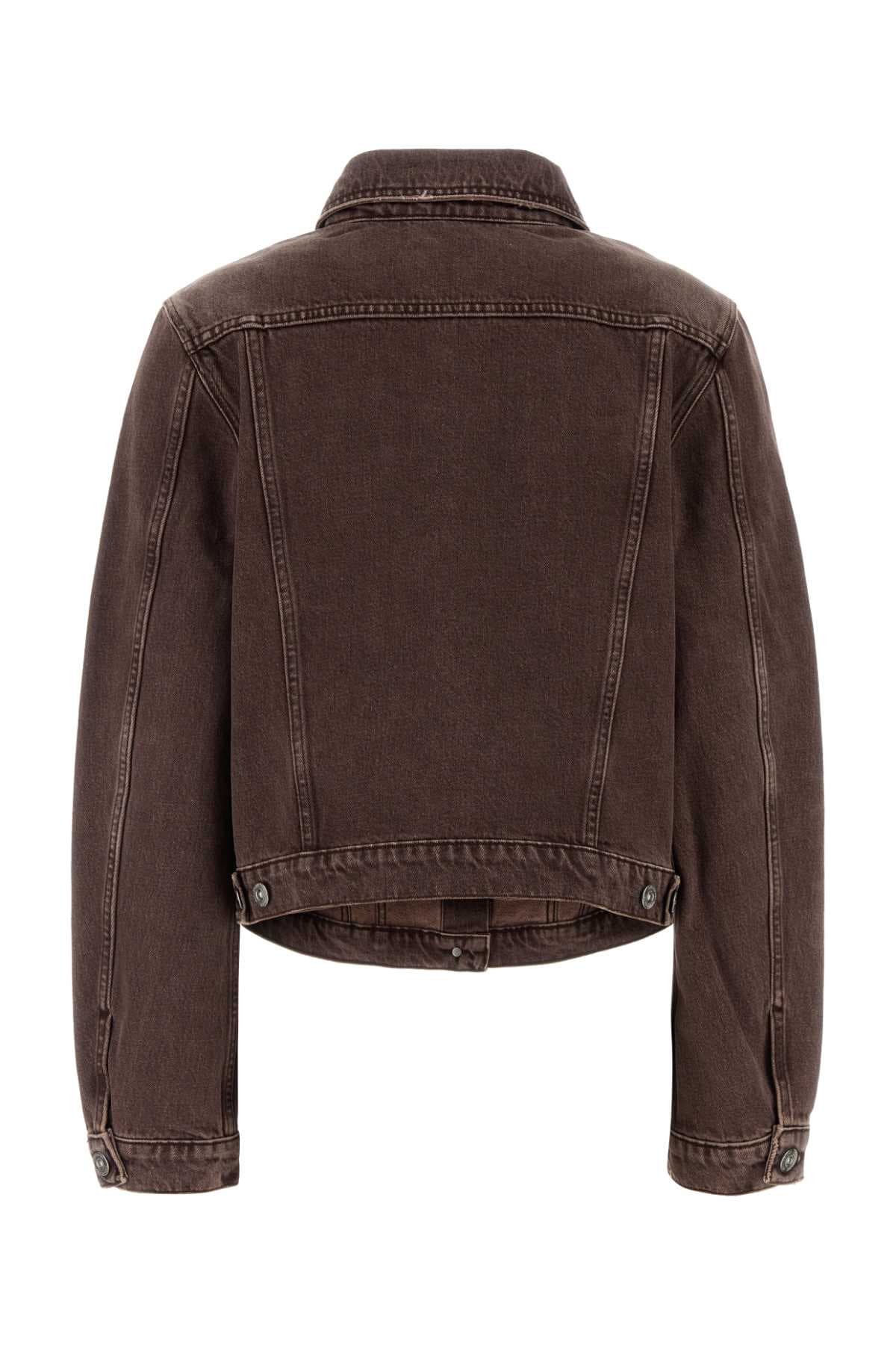 Brown denim jacket - мініатюра 2