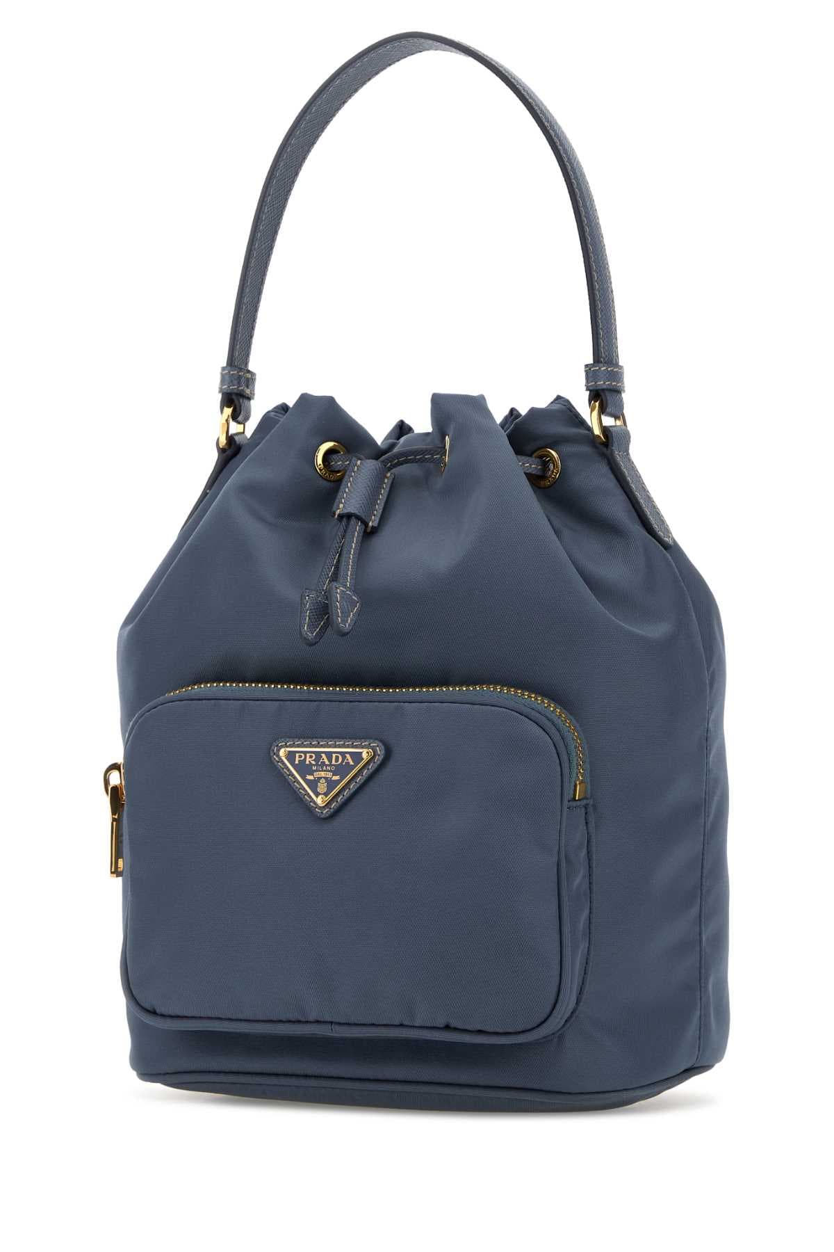 Cerulean blue Re-Nylon Duet bucket bag - мініатюра 2