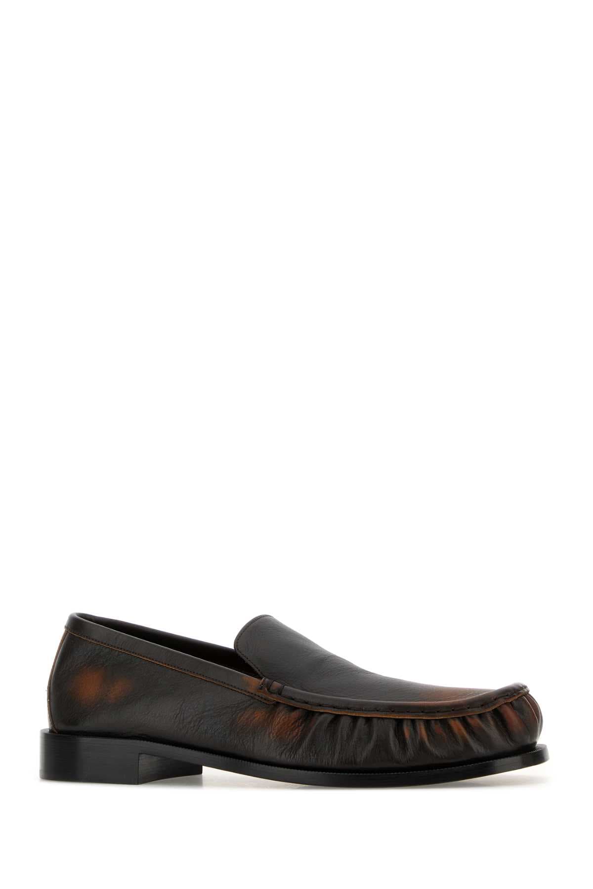 Brown leather loafers - мініатюра 2