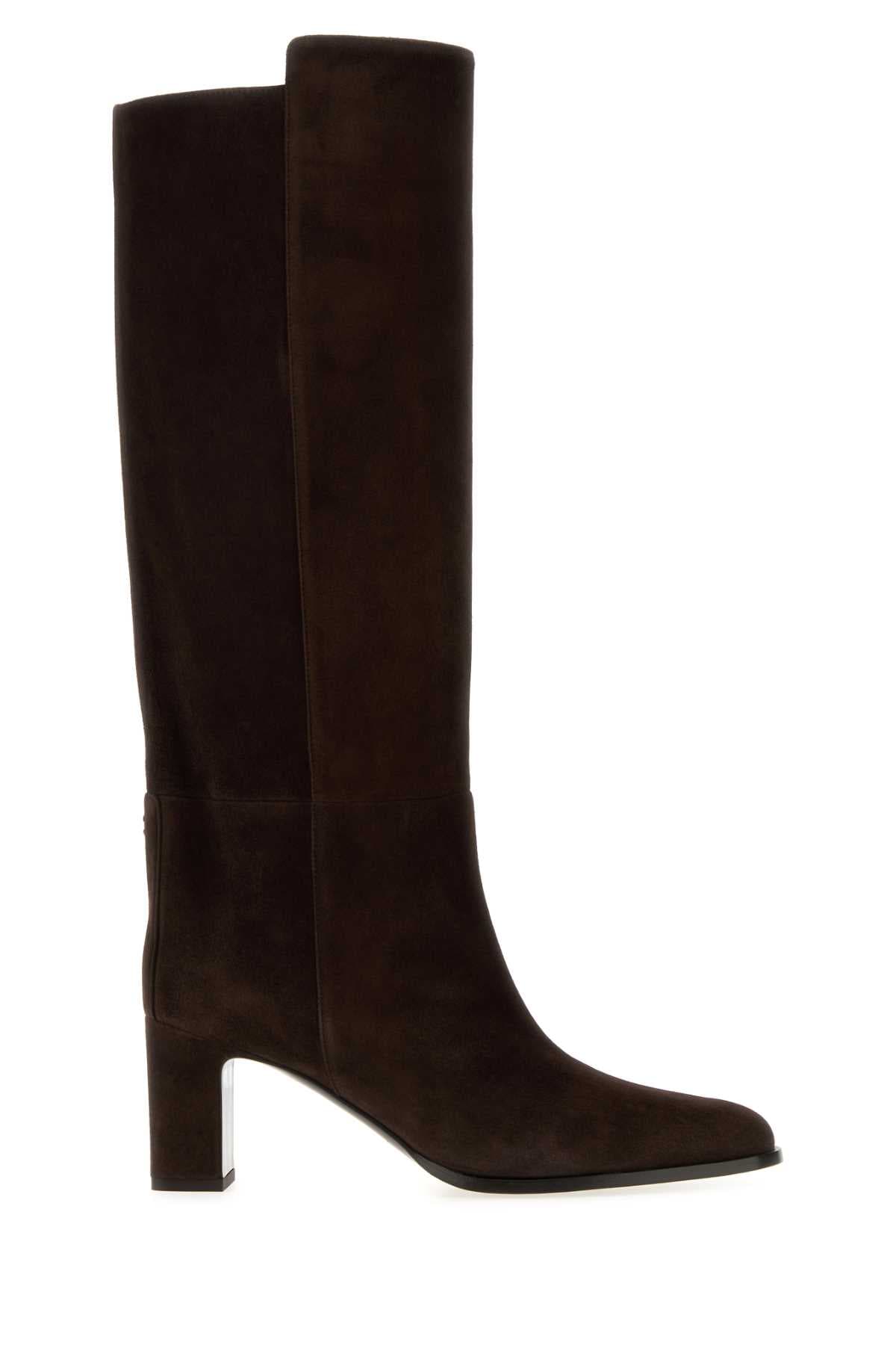 Chocolate suede Caly boots