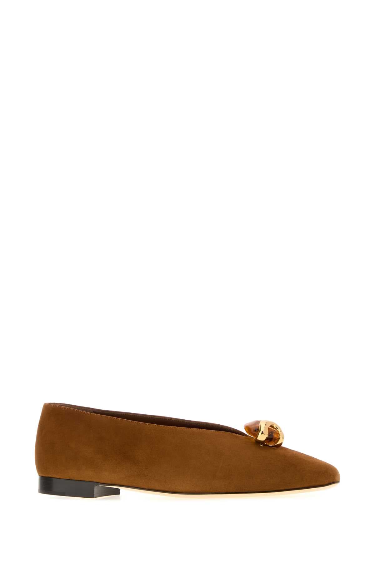 Caramel suede Margot ballerinas - мініатюра 2