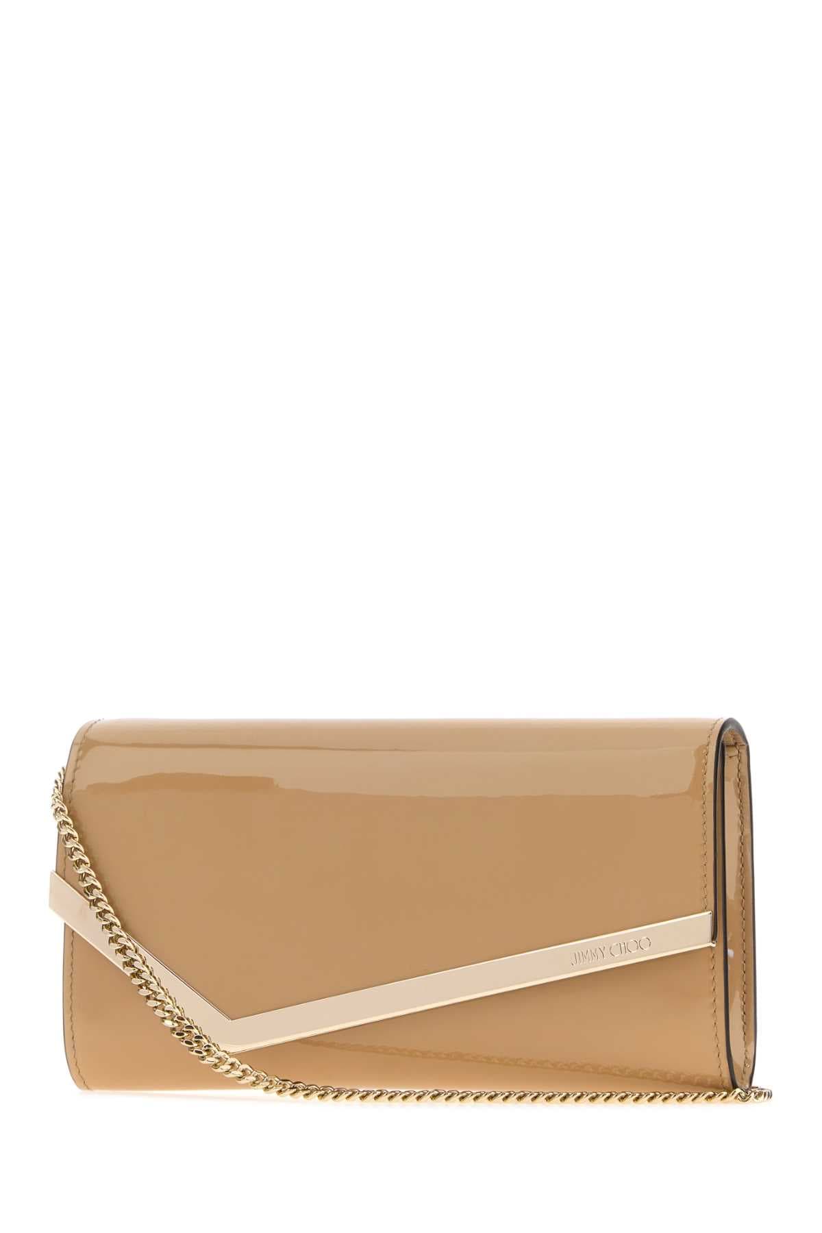Beige leather Emmie clutch - мініатюра 2