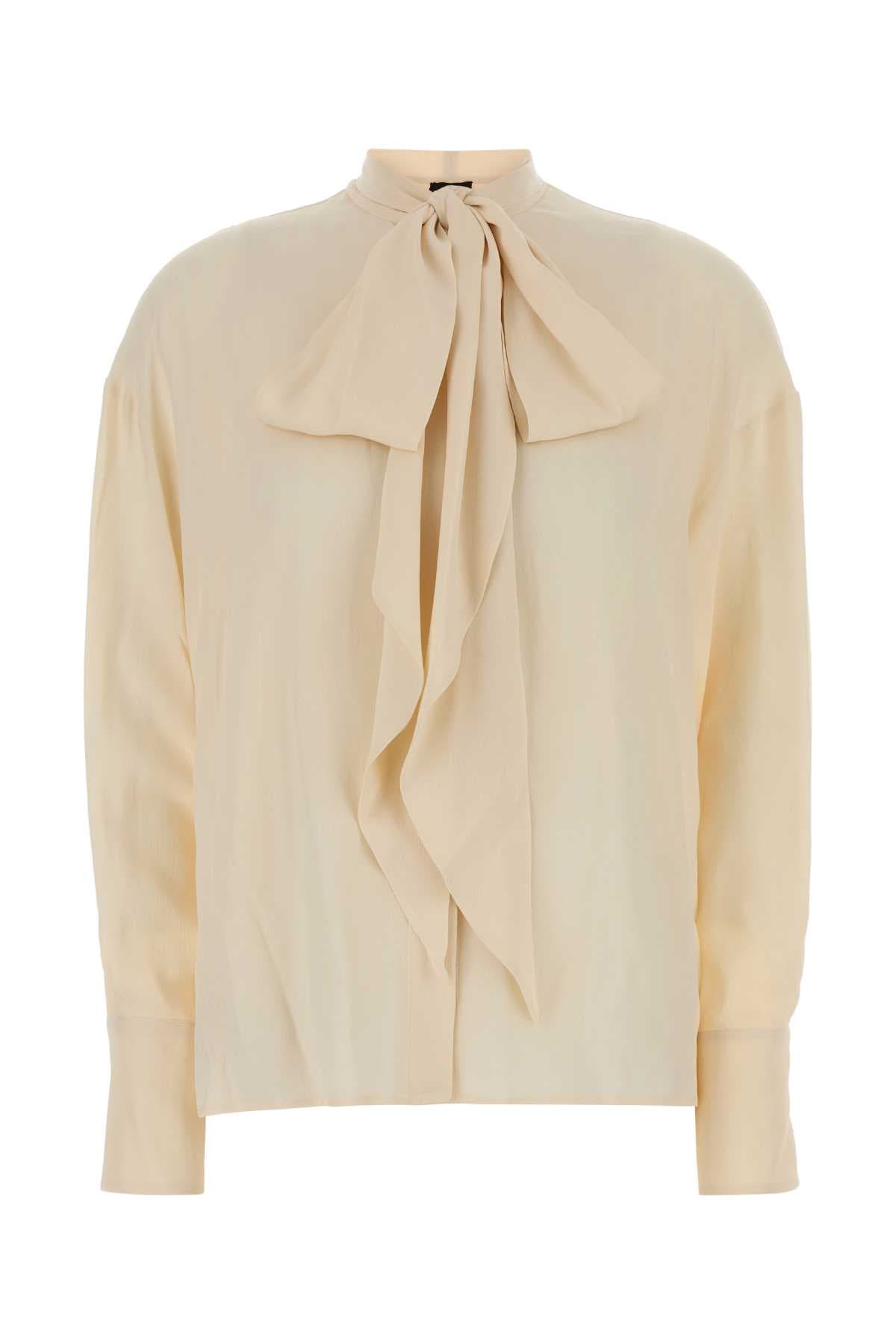 Cream crepe shirt