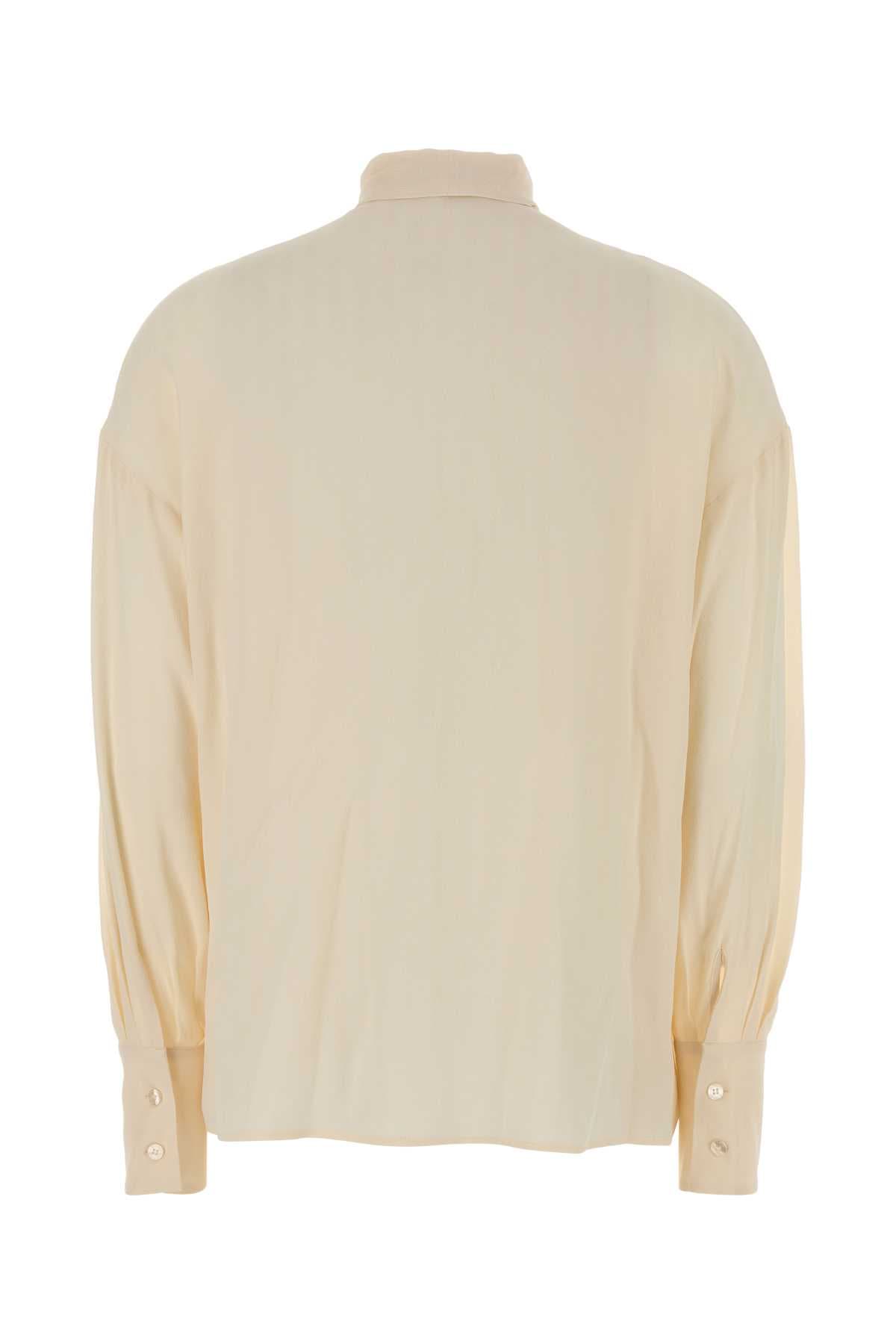 Cream crepe shirt - мініатюра 2