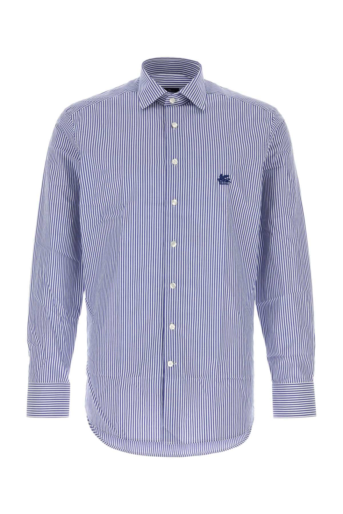 Embroidered poplin shirt