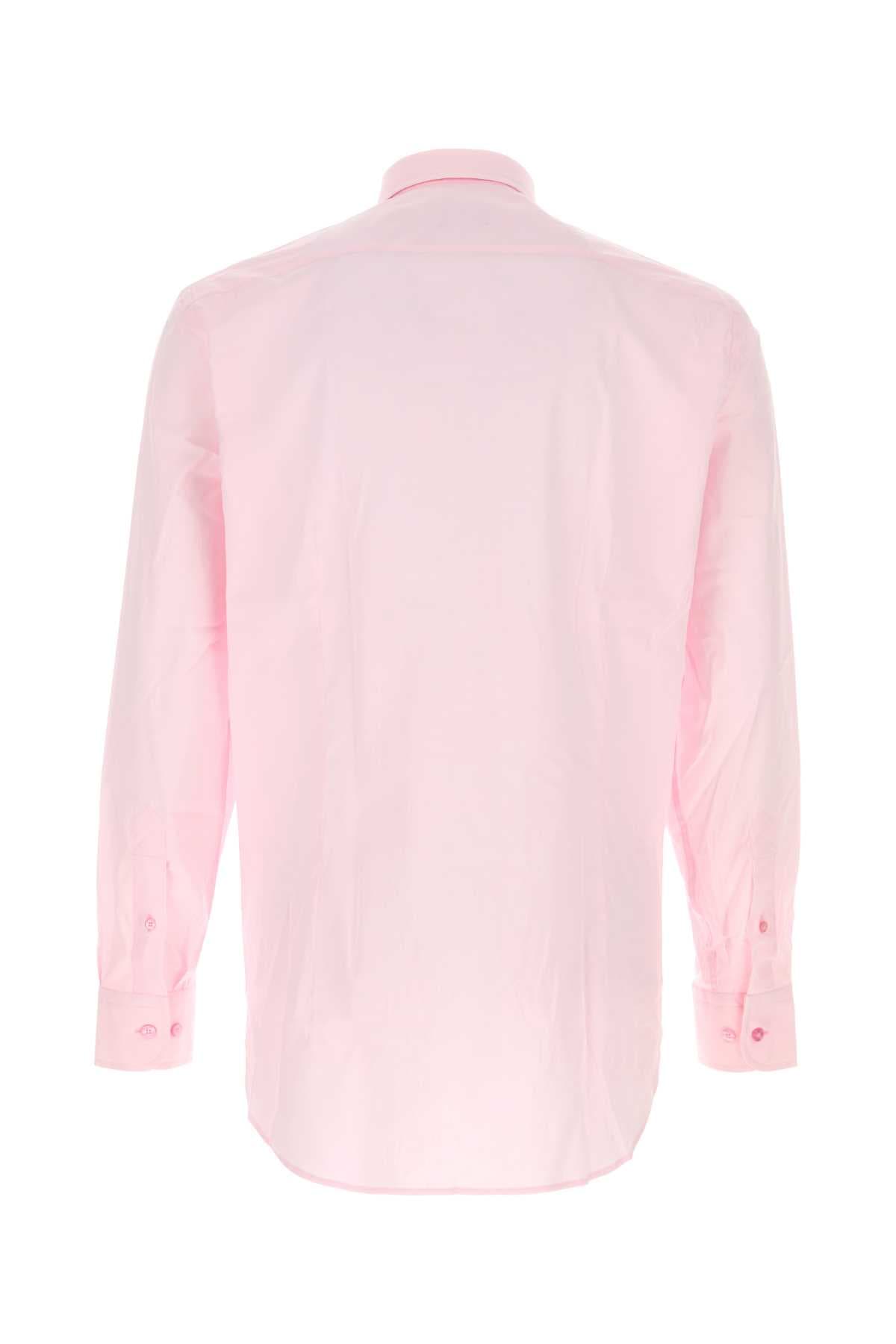 Pastel pink stretch poplin shirt - мініатюра 2