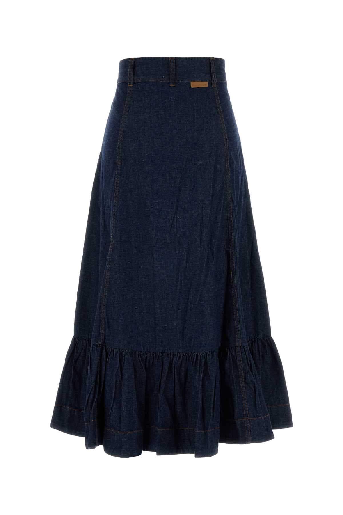 Blue denim Aster skirt - мініатюра 2