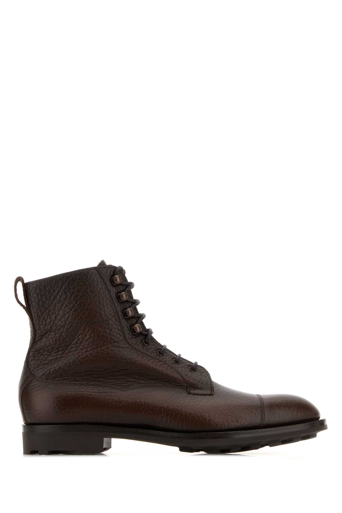 Brown leather Galway ankle boots