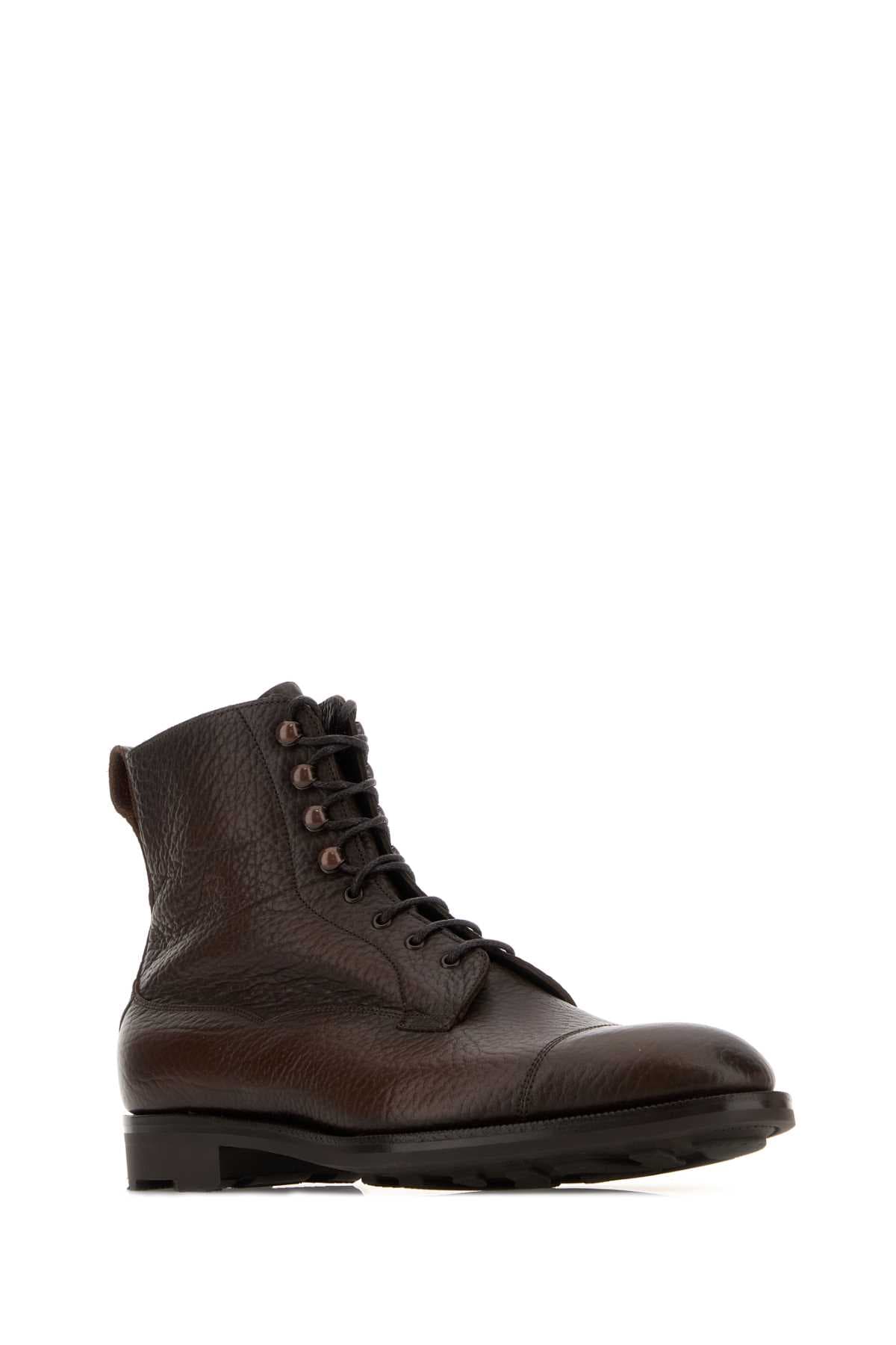 Brown leather Galway ankle boots - мініатюра 2