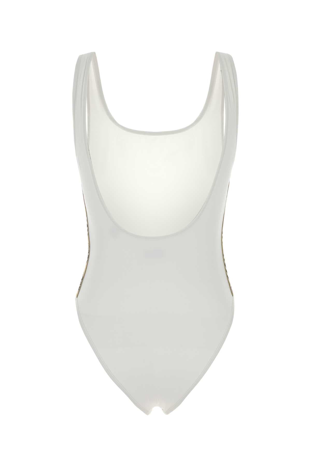 White stretch nylon swimsuit - мініатюра 2