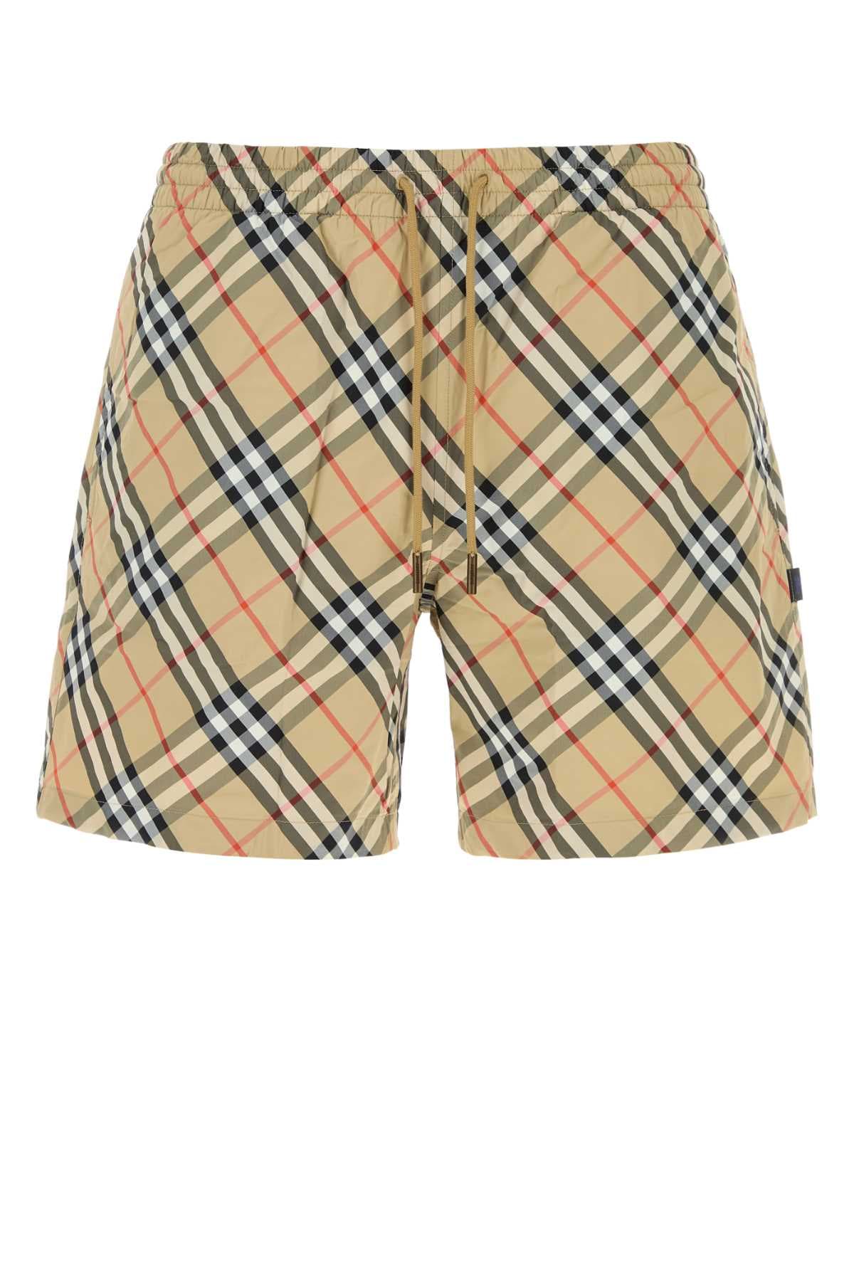 Printed nylon swimming shorts
