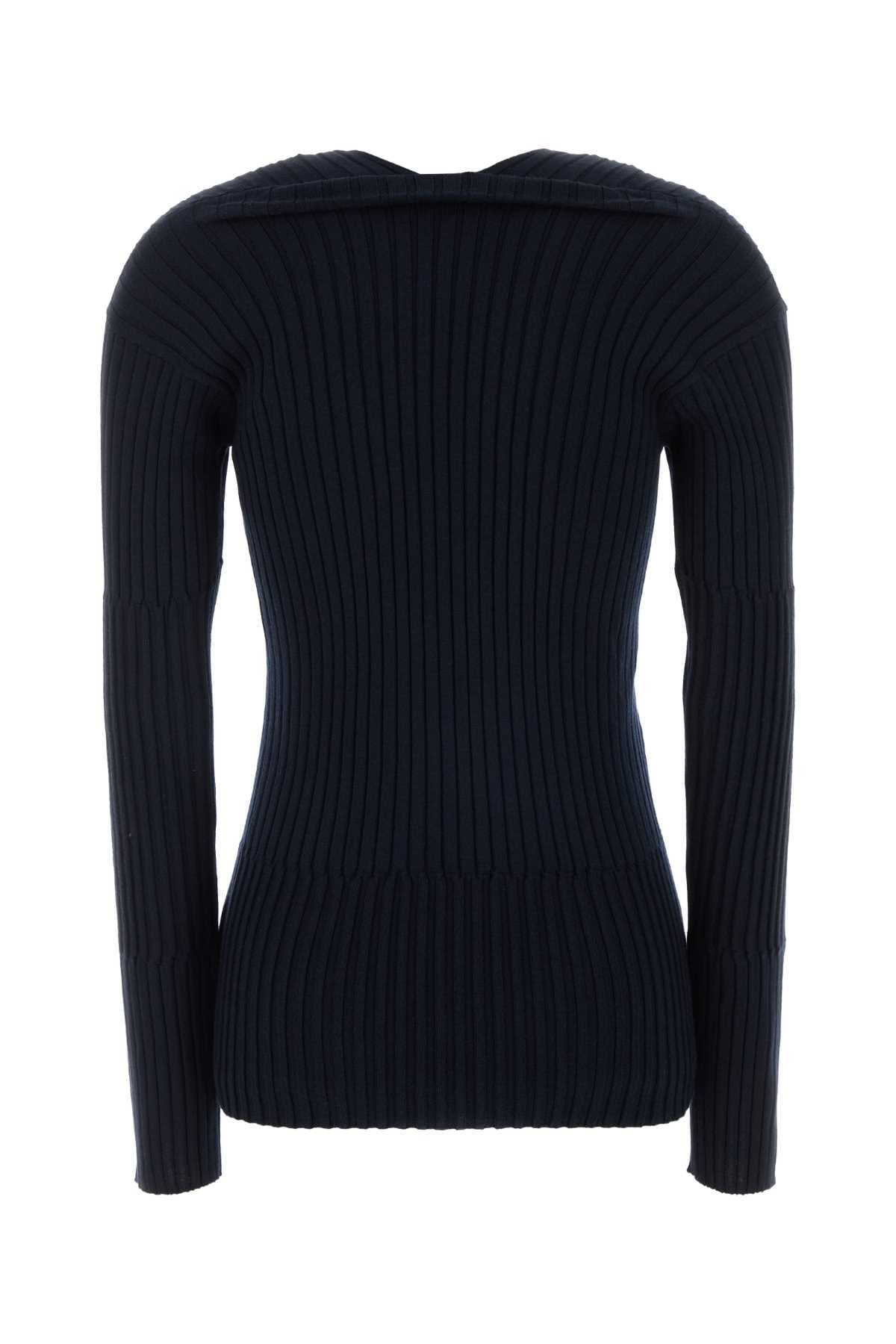 Midnight blue cashmere blend top - мініатюра 2