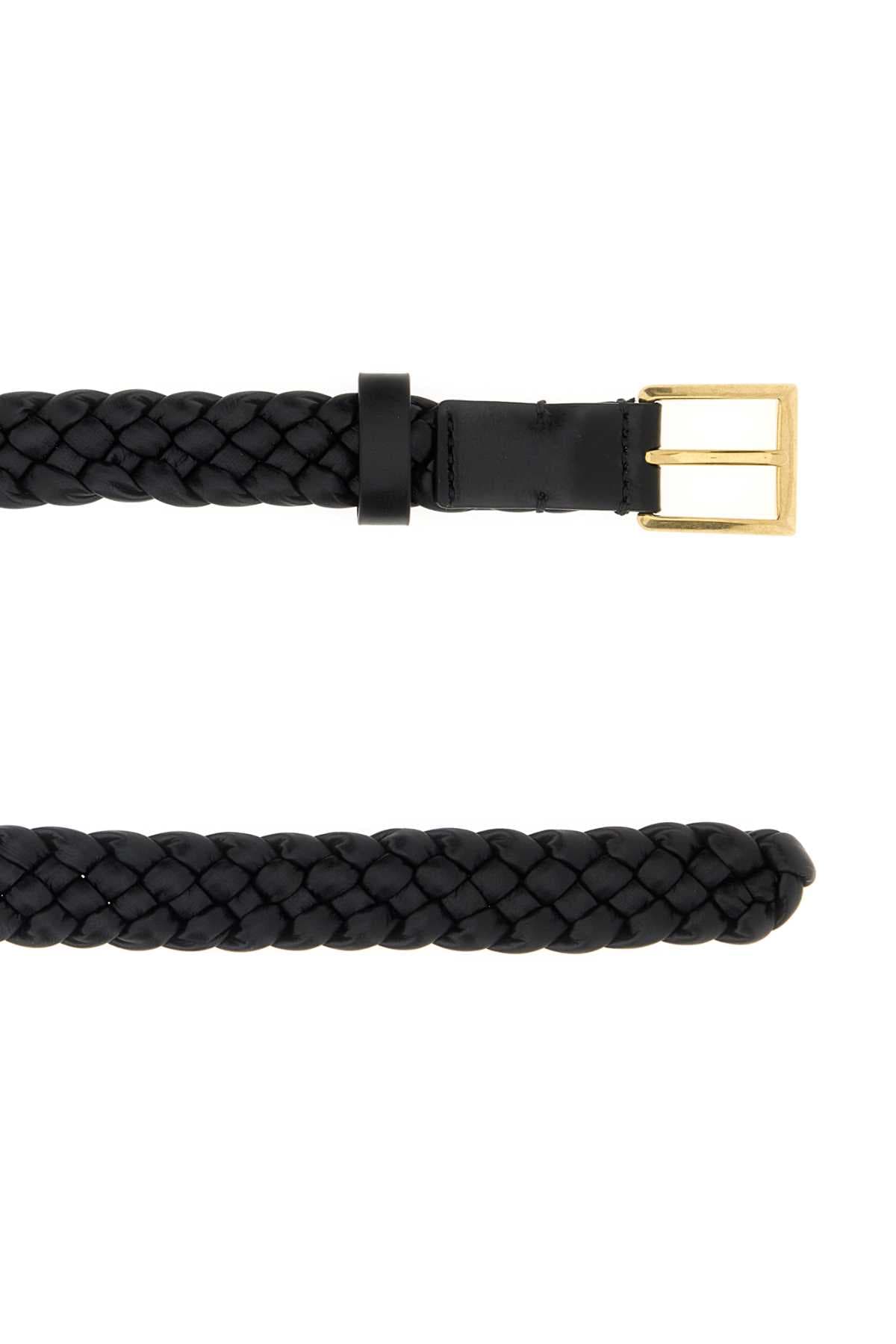 Black leather Solo belt - мініатюра 2