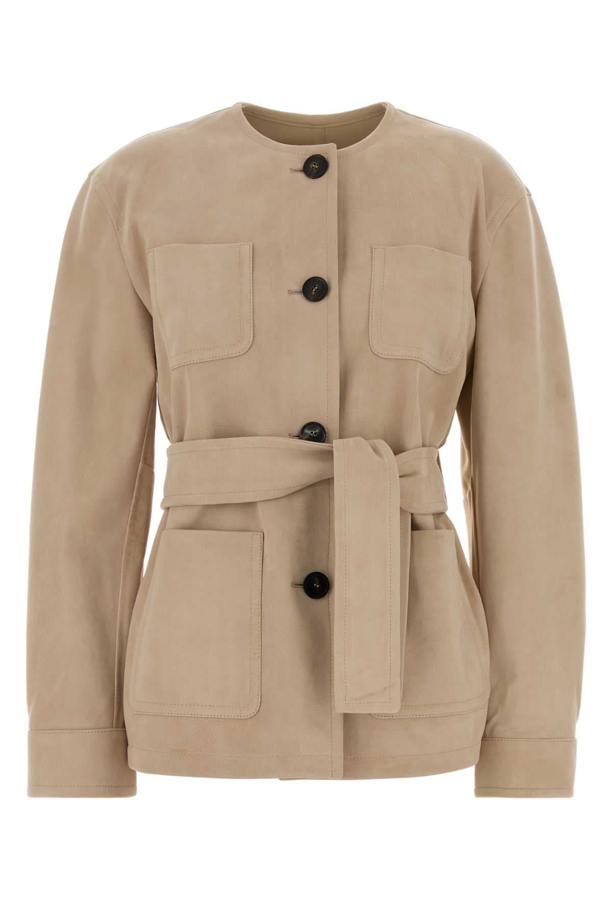 Sand suede Boemia jacket
