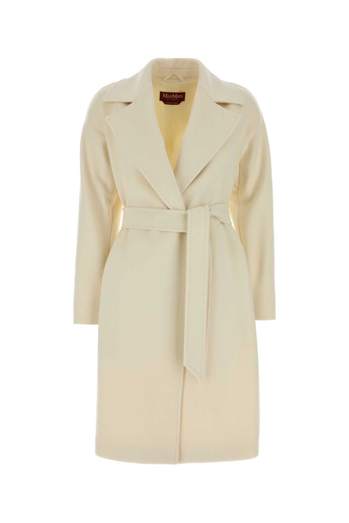 Ivory wool Ravenna coat