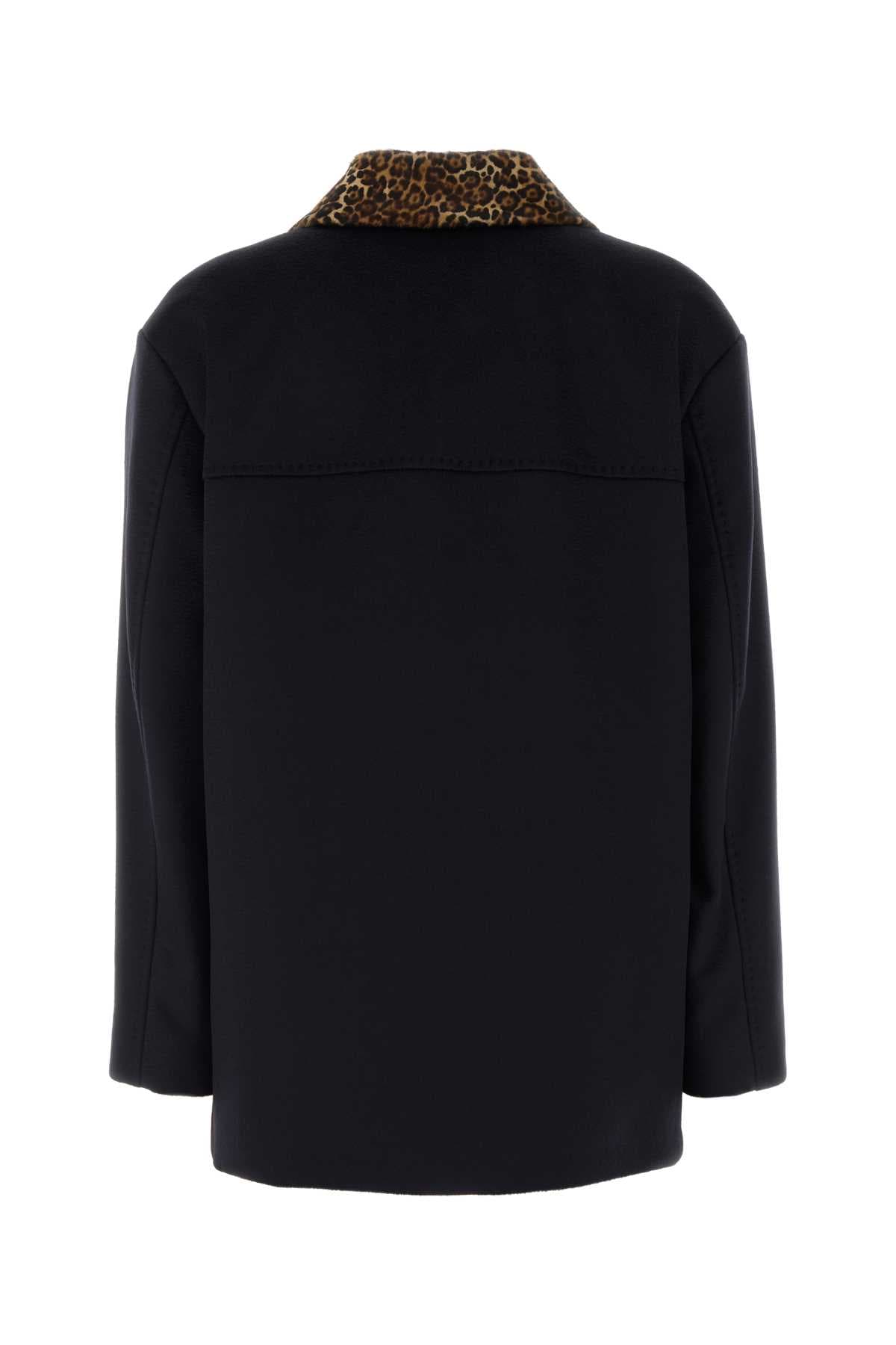 Dark blue wool Calamo jacket - мініатюра 2
