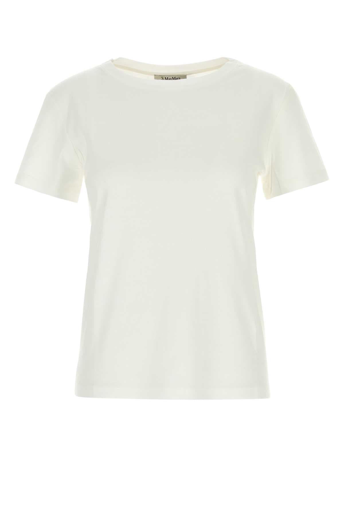 White cotton and modal Segale t-shirt