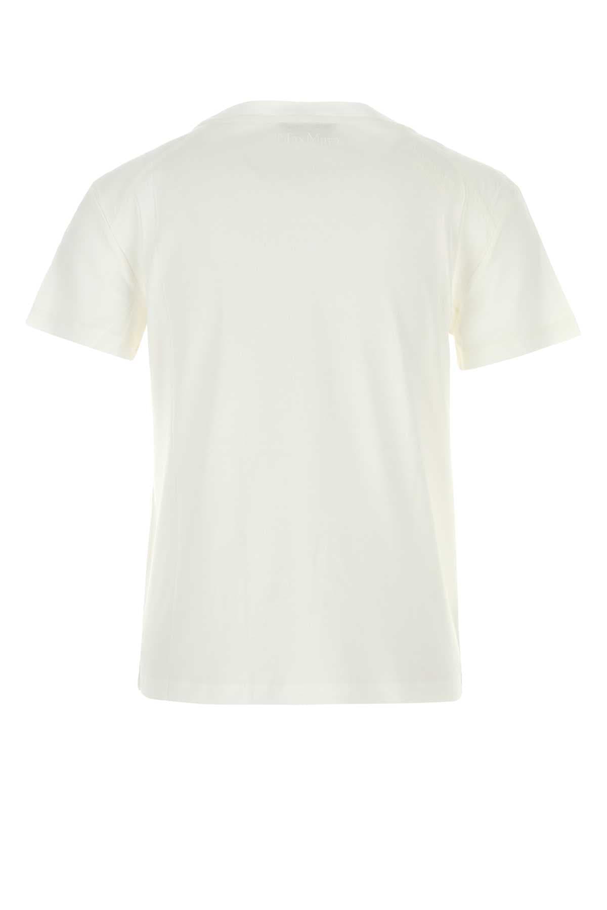 White cotton and modal Segale t-shirt - мініатюра 2