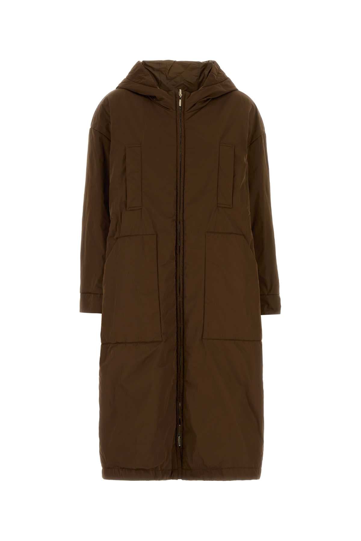 Chocolate polyester Bosco reversible jacket