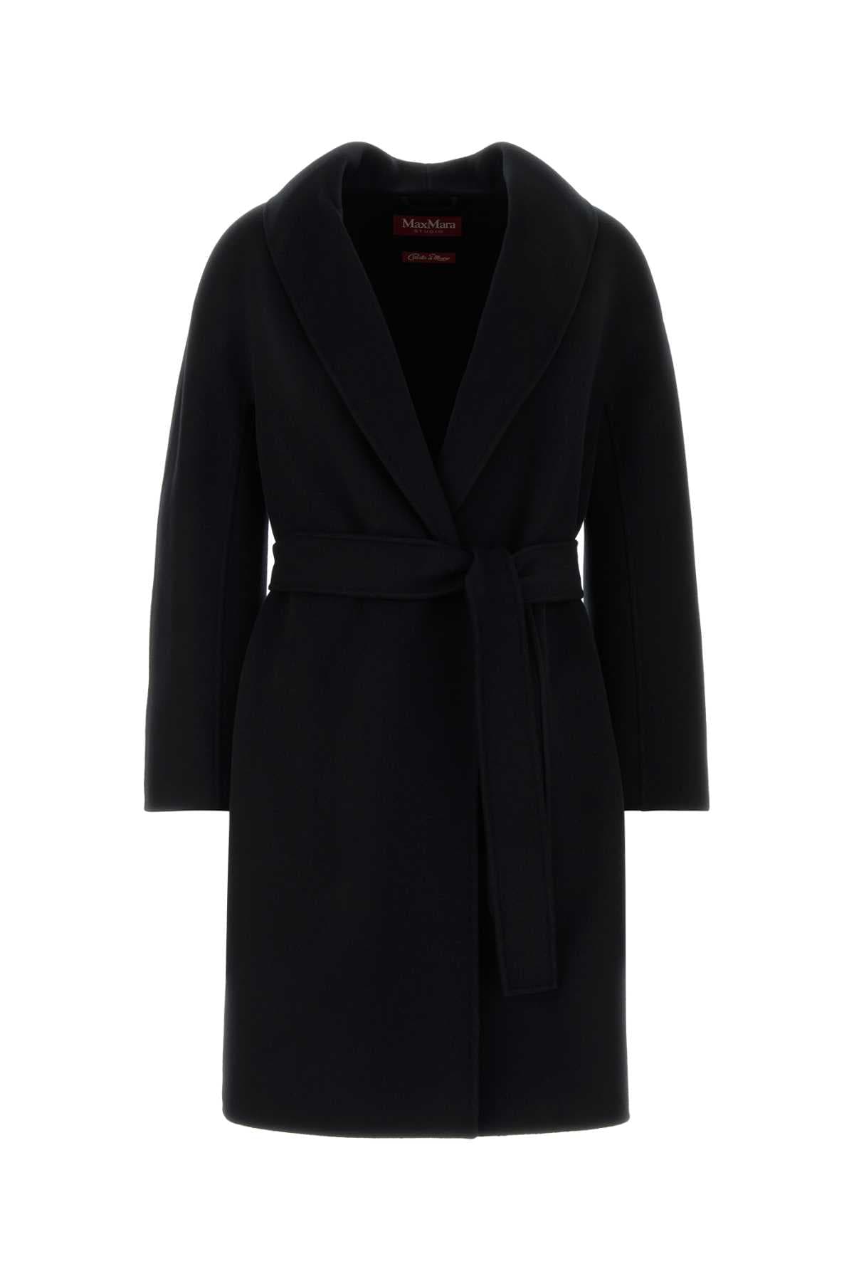 Black wool blend Estremo coat