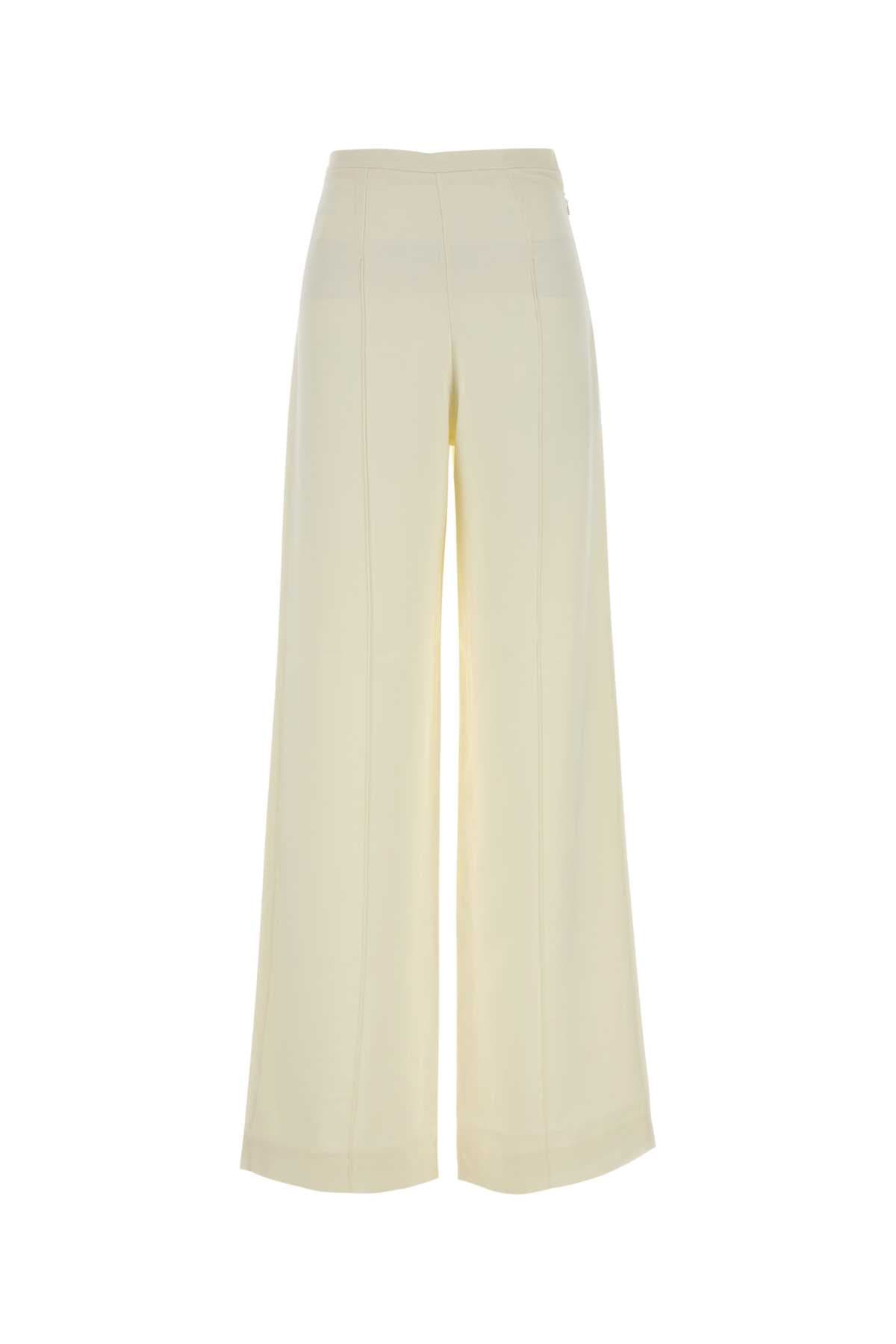 Ivory crepe wide-leg Marlene pant