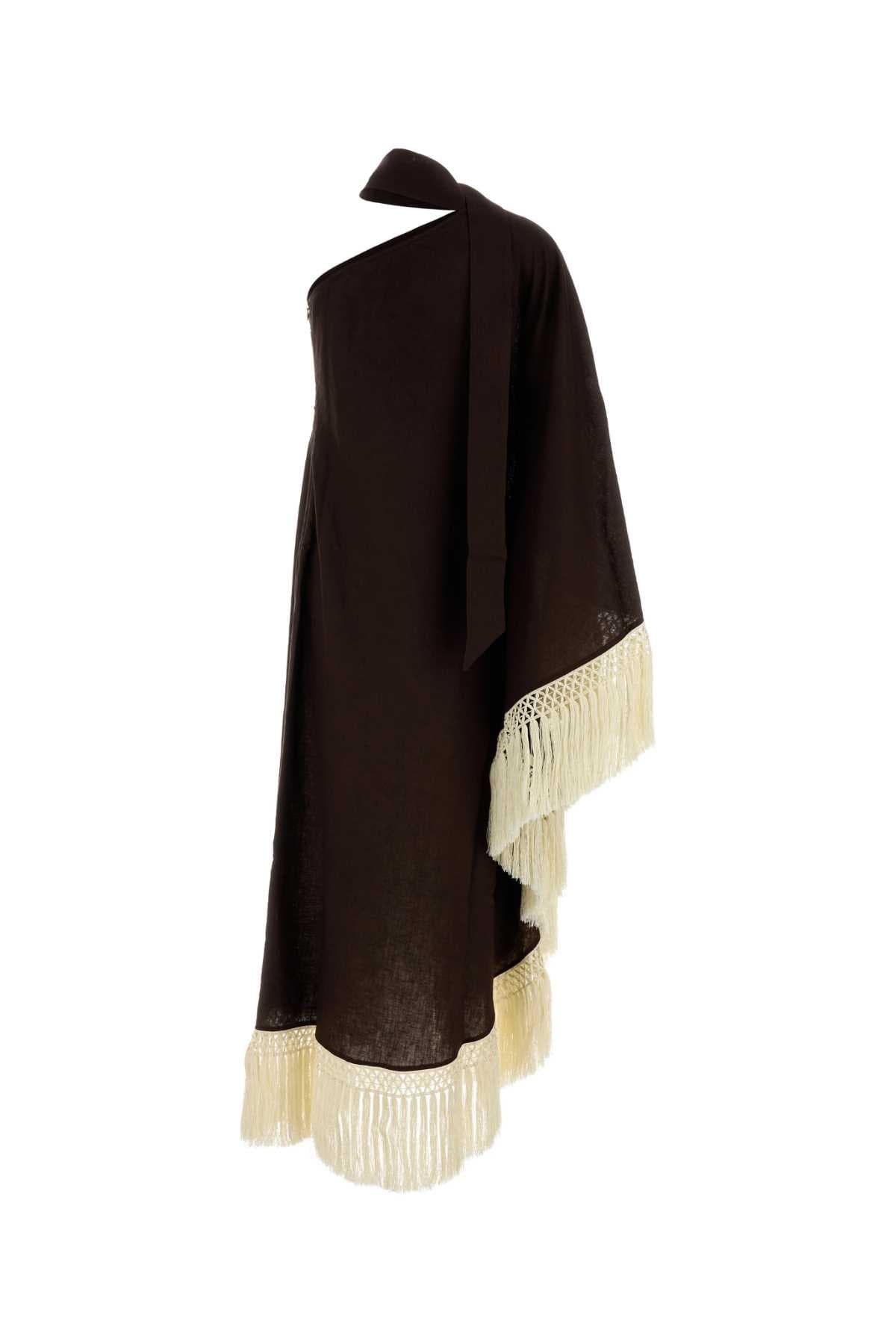 Brown linen Andres dress - мініатюра 2