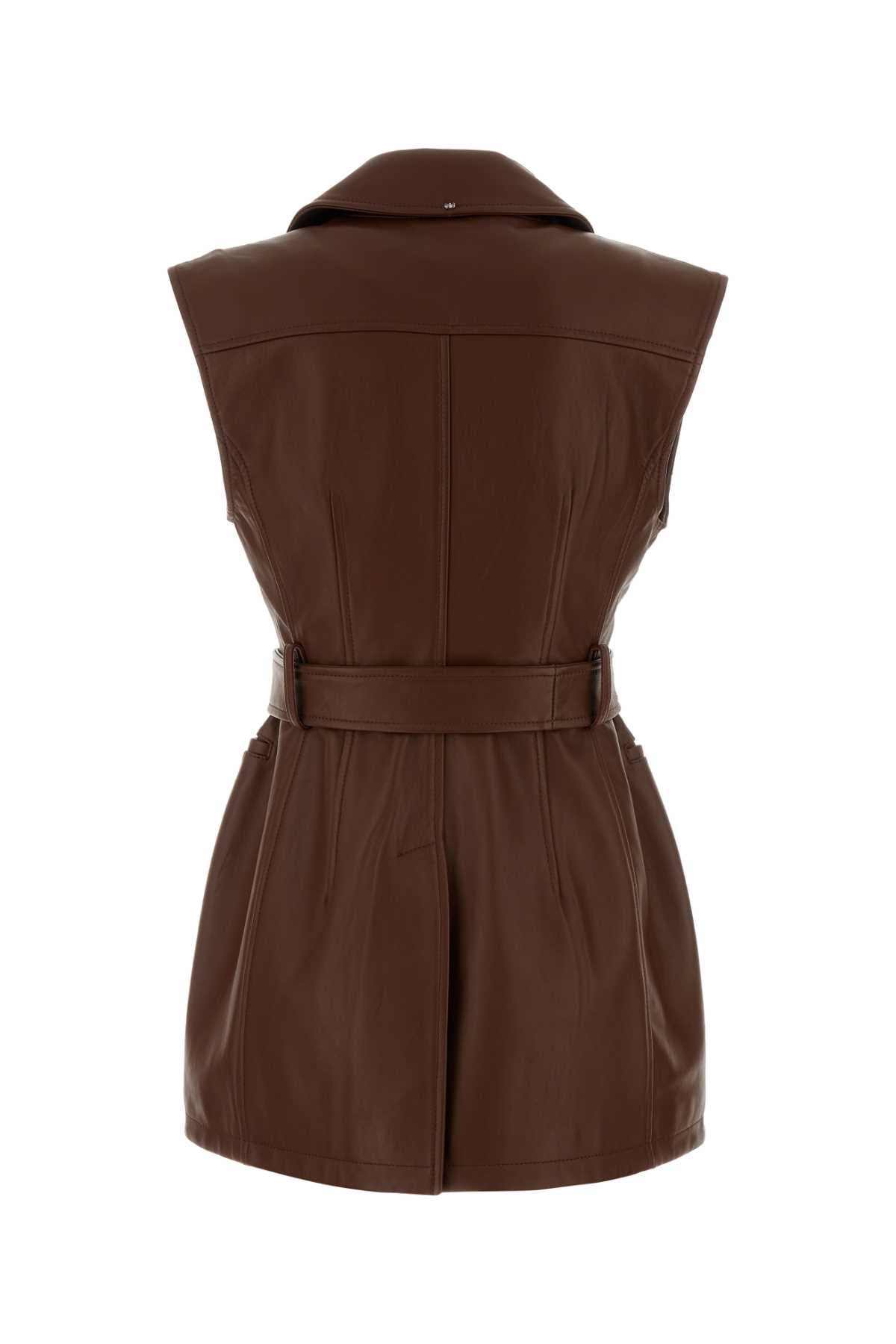 Chocolate leather Favella vest - мініатюра 2