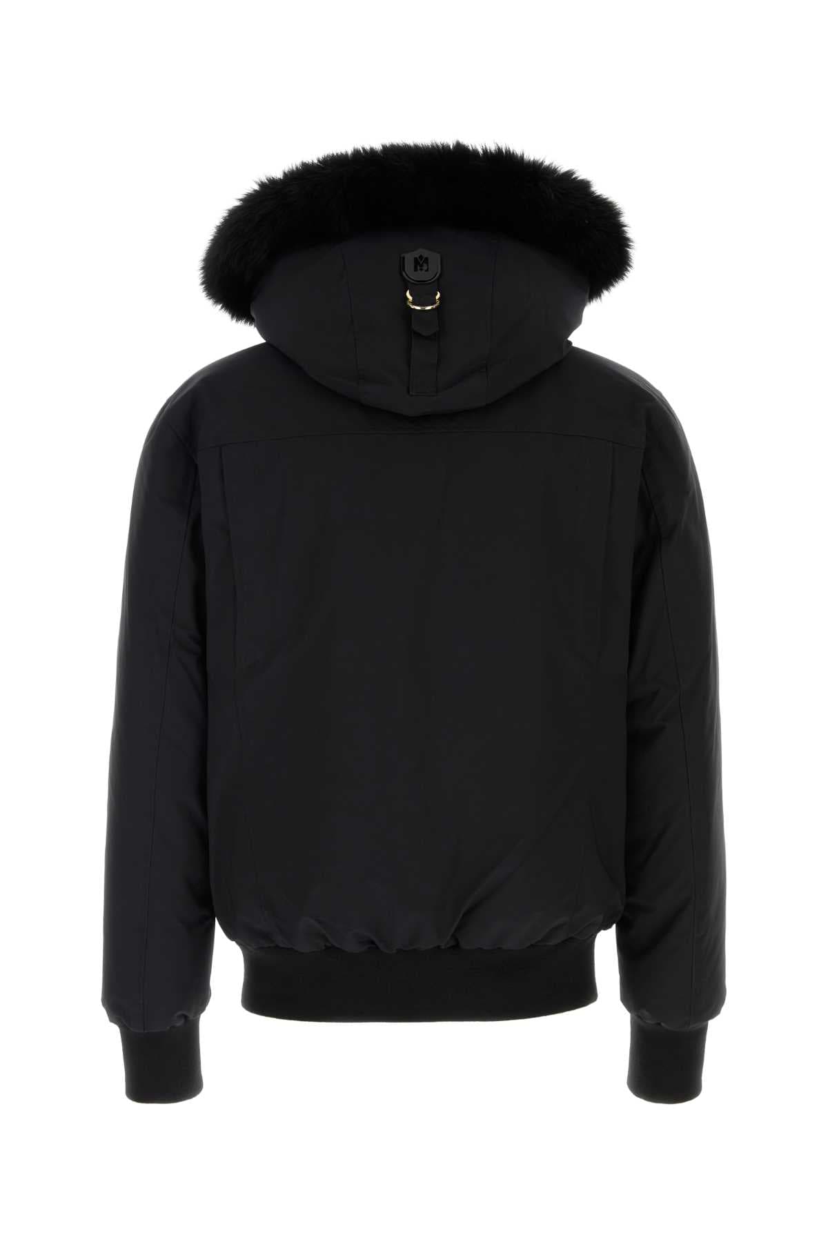 Black nylon blend Dixon down jacket - мініатюра 2