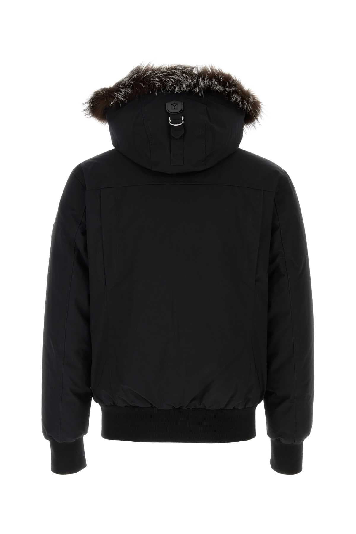 Black nylon blend Dixon down jacket - мініатюра 2