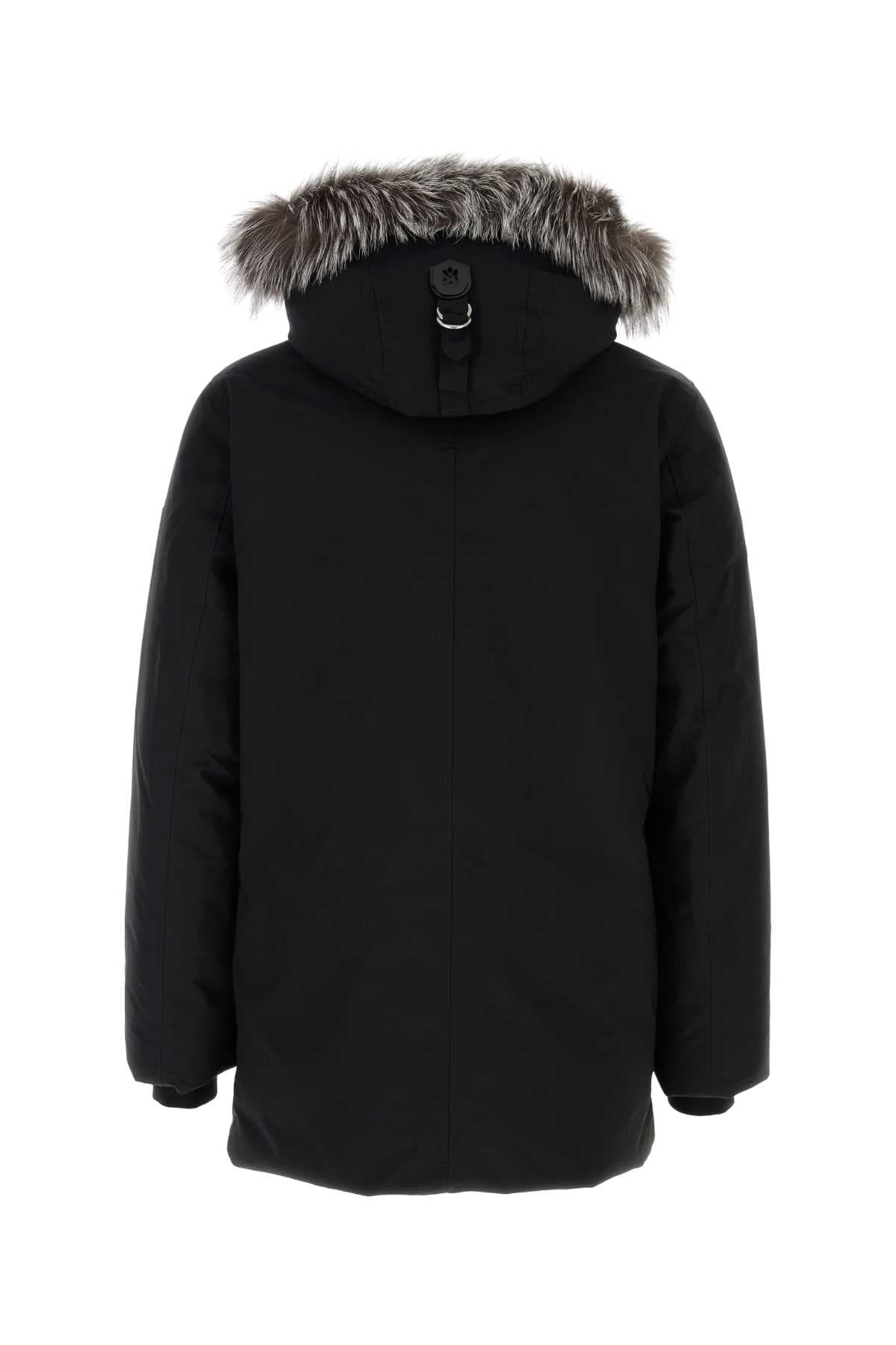 Black nylon blend Edward down jacket - мініатюра 2