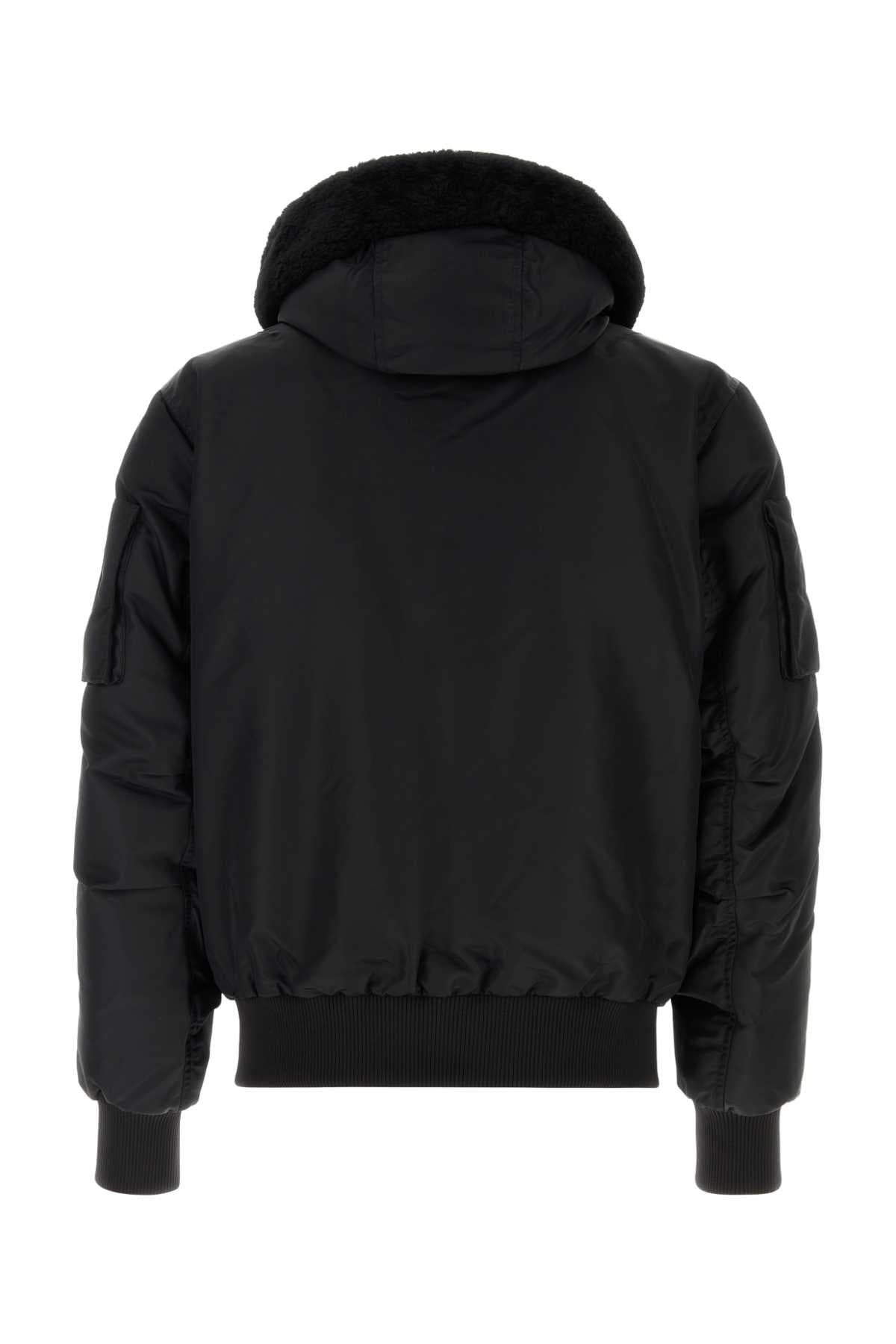 Black nylon August down jacket - мініатюра 2