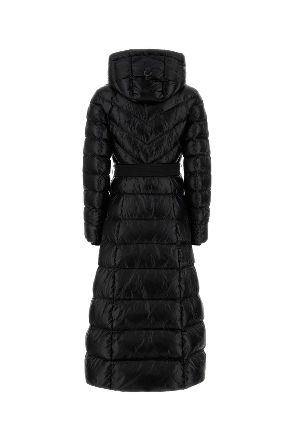 Black stretch nylon Calina down jacket - мініатюра 2