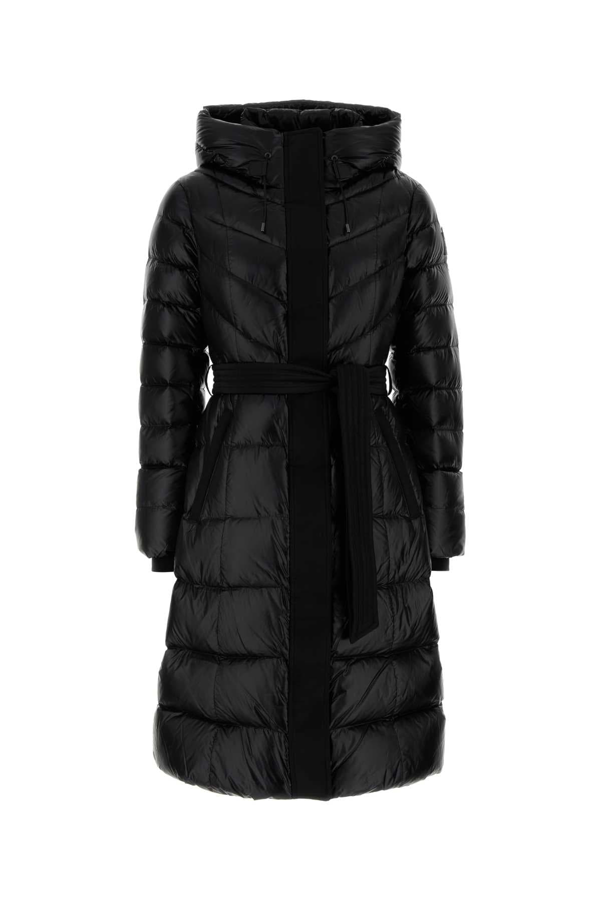 Black nylon Coralia down jacket