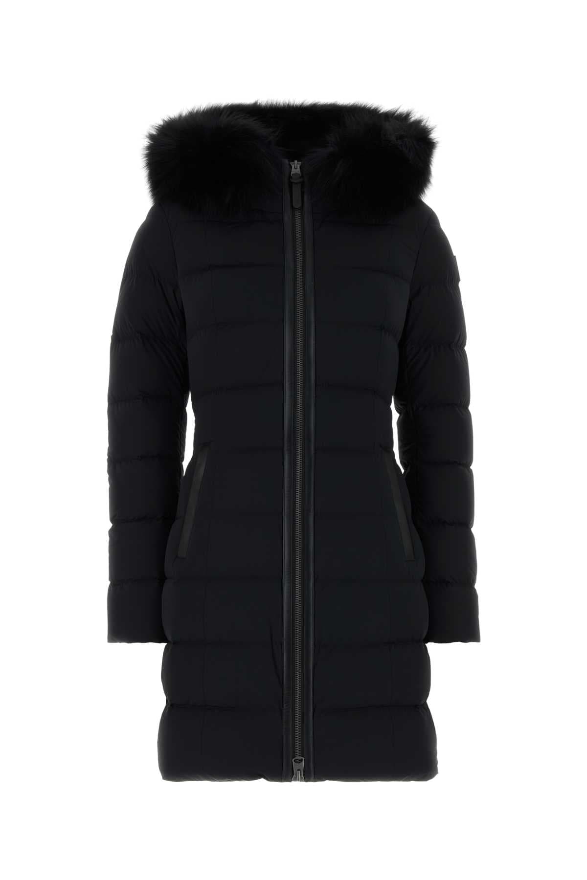 Black stretch nylon Calla down jacket