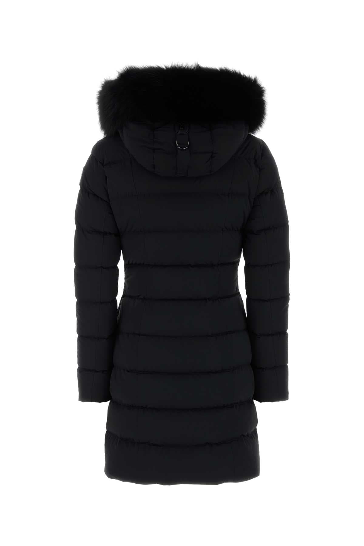 Black stretch nylon Calla down jacket - мініатюра 2