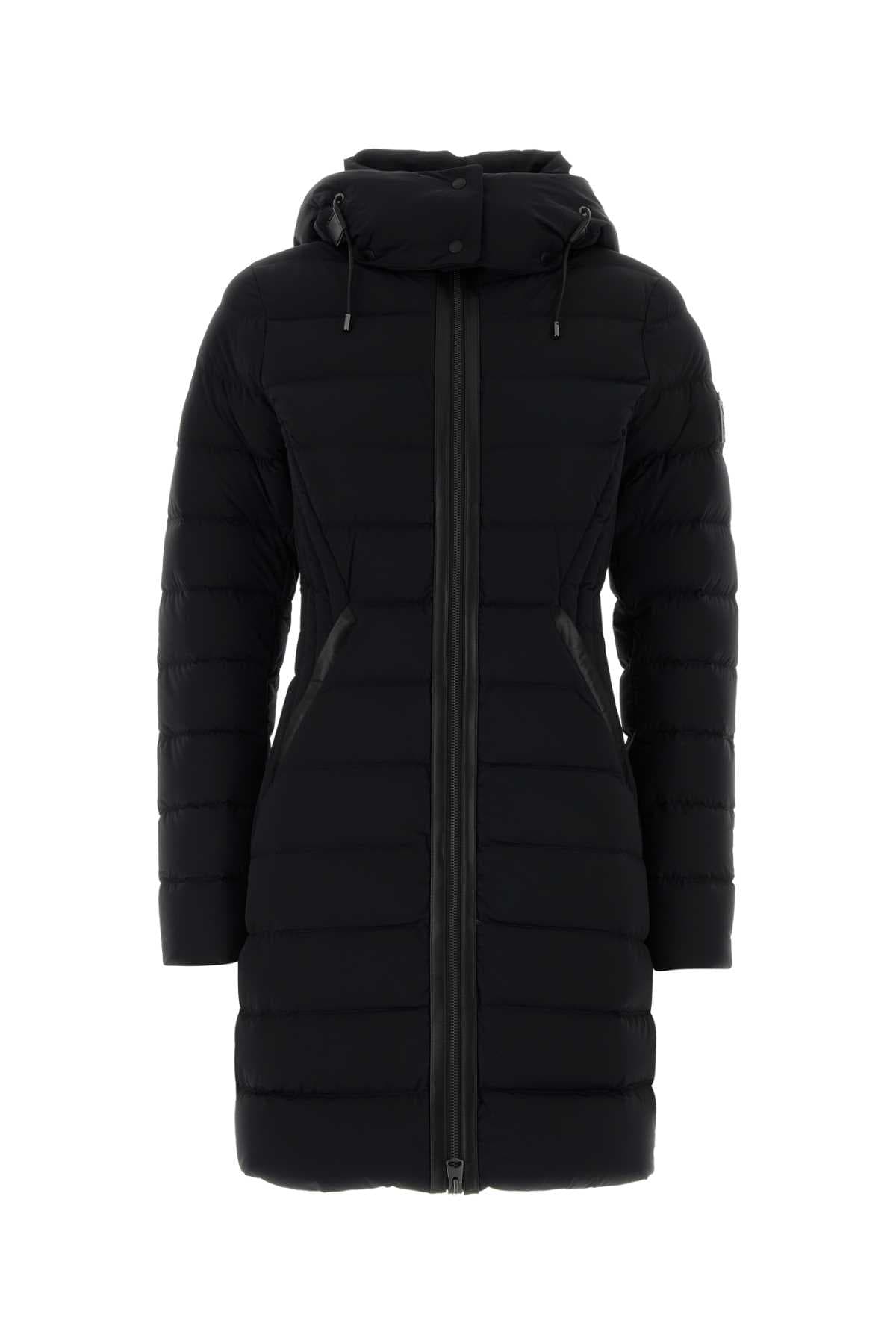 Black stretch nylon Farren down jacket