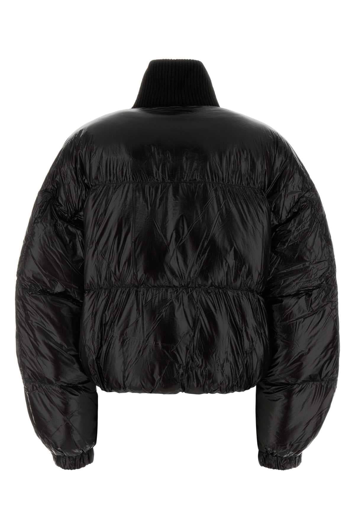 Black nylon down jacket - мініатюра 2