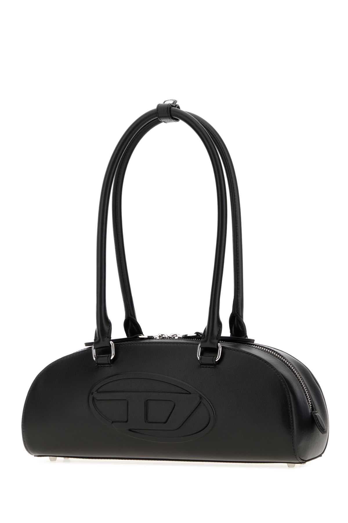 Black leather 1DR Dome shoulder bag - мініатюра 2