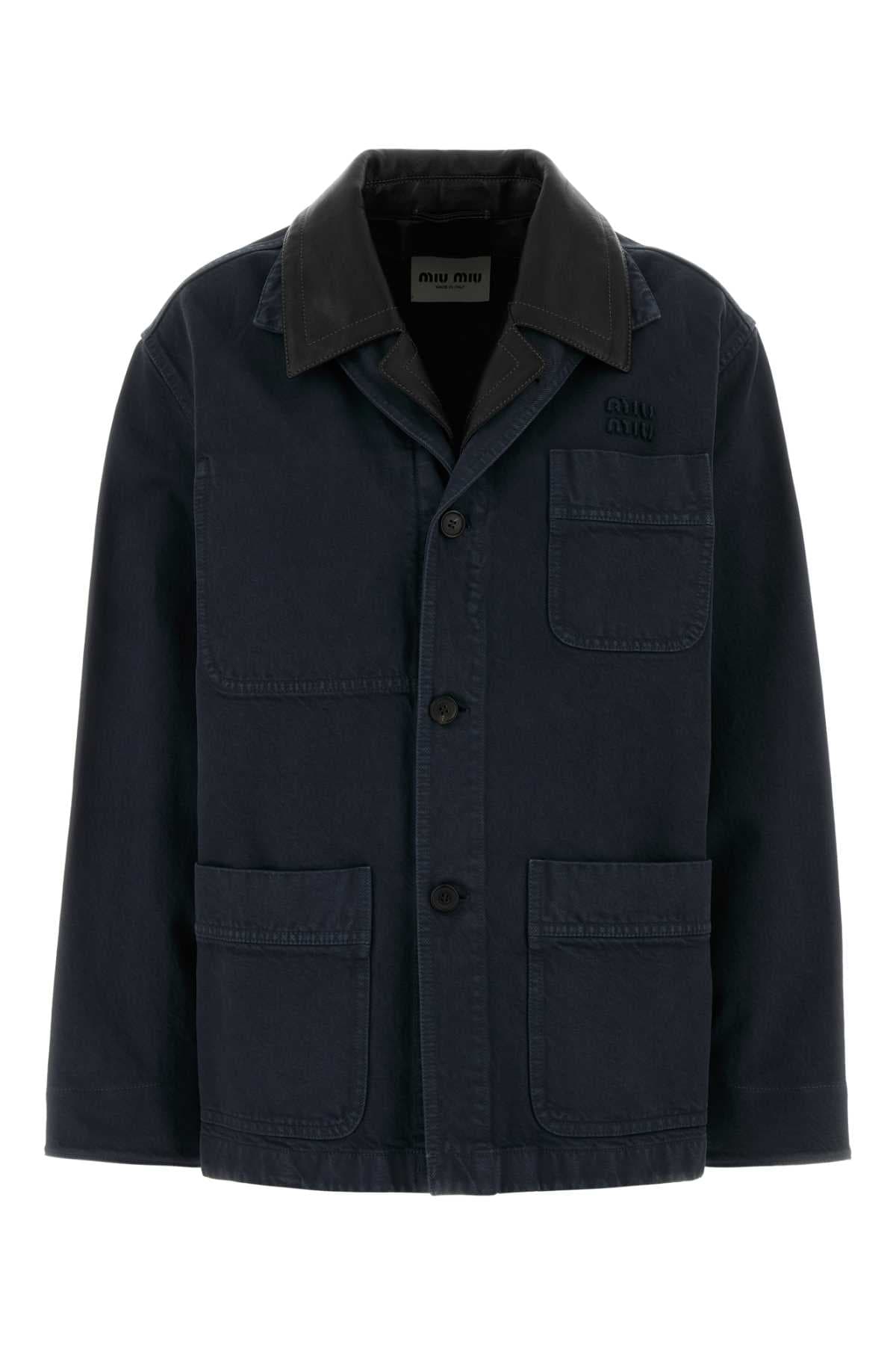 Navy blue denim jacket