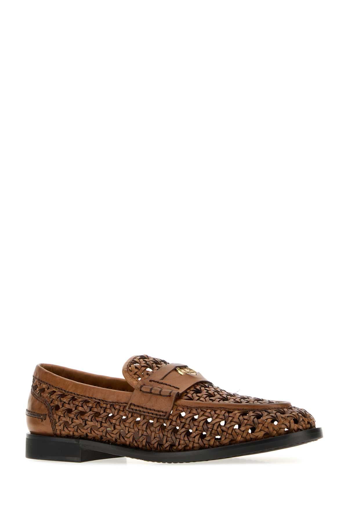 Brown leather loafers - мініатюра 2