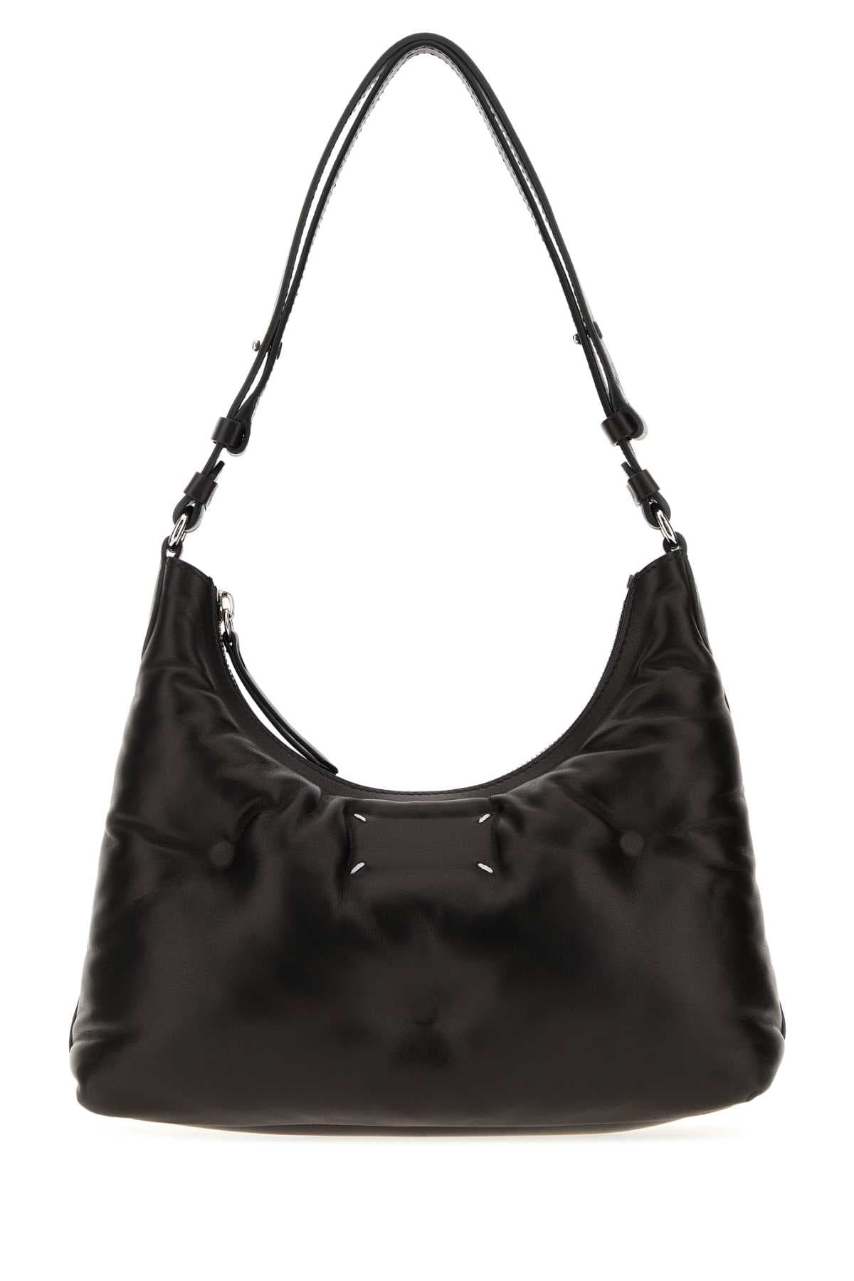 Black leather small Glam Slam shoulder bag