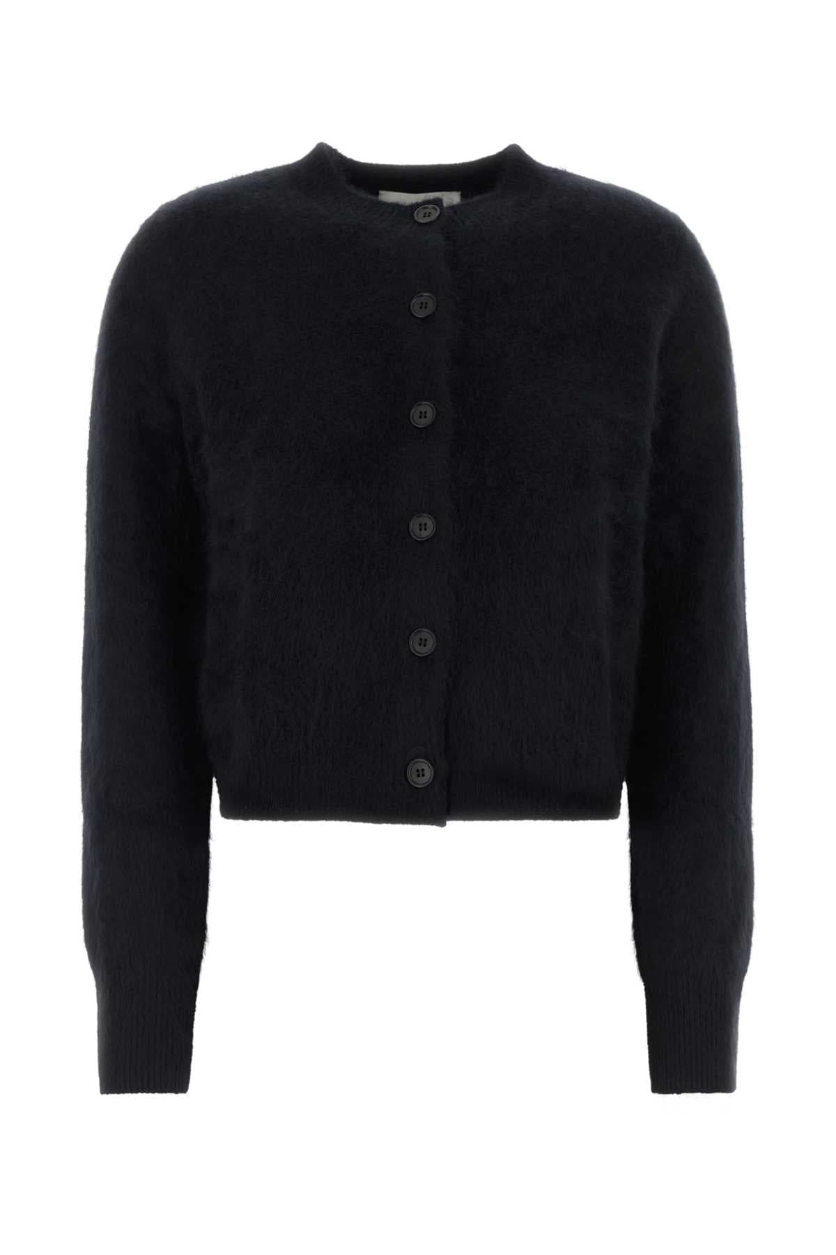 Black cashmere Azalea cardigan