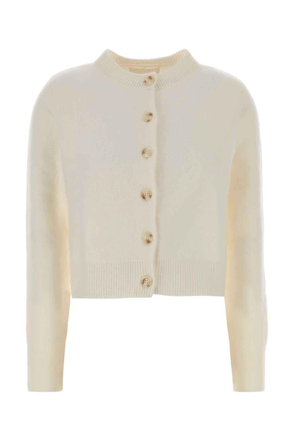 Ivory cashmere Azalea cardigan