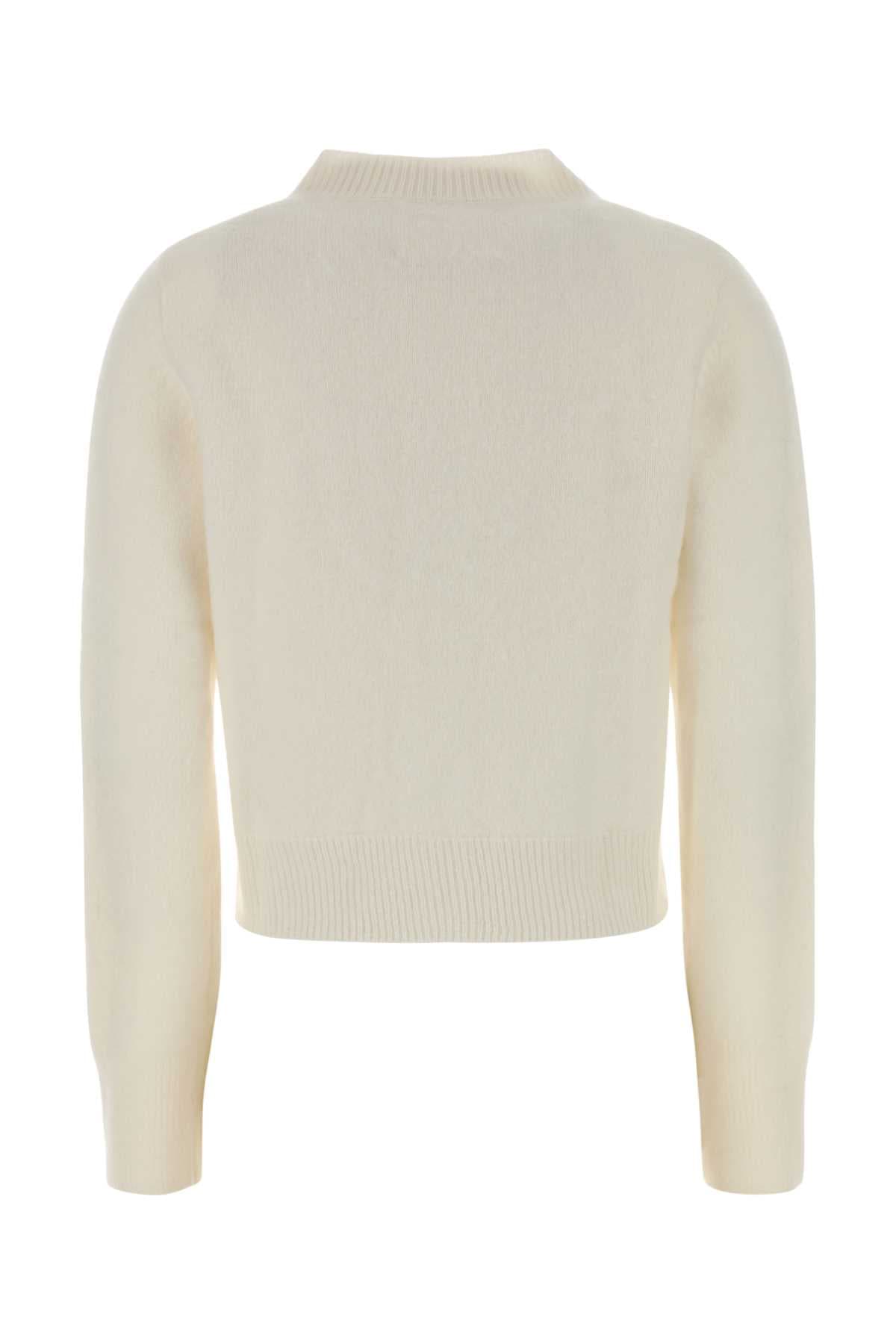Ivory cashmere Azalea cardigan - мініатюра 2