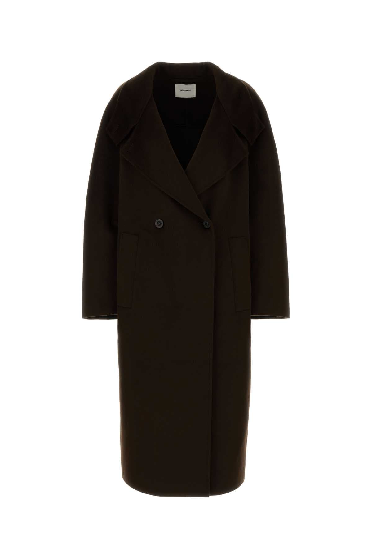 Chocolate wool blend coat