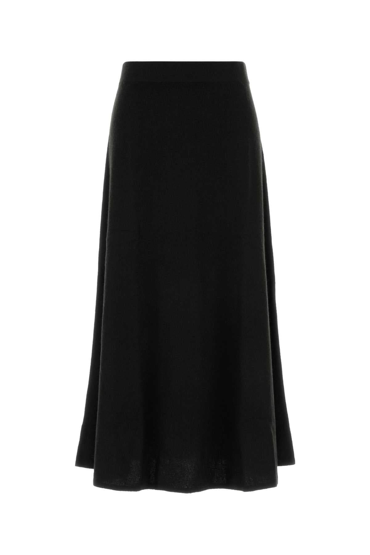 Black cashmere Torie skirt