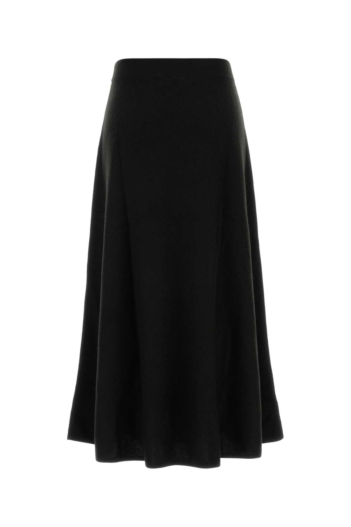 Black cashmere Torie skirt - мініатюра 2