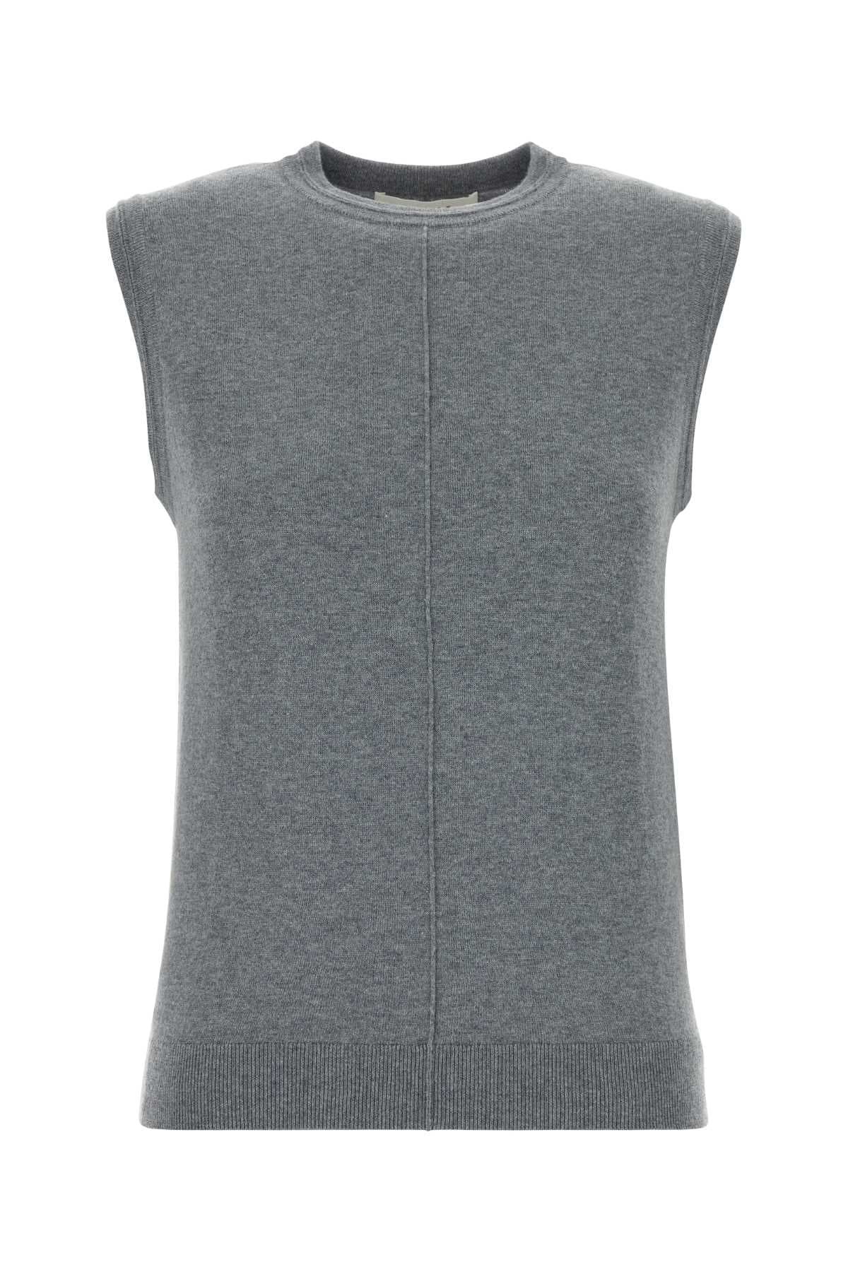 Grey cotton blend Agna vest
